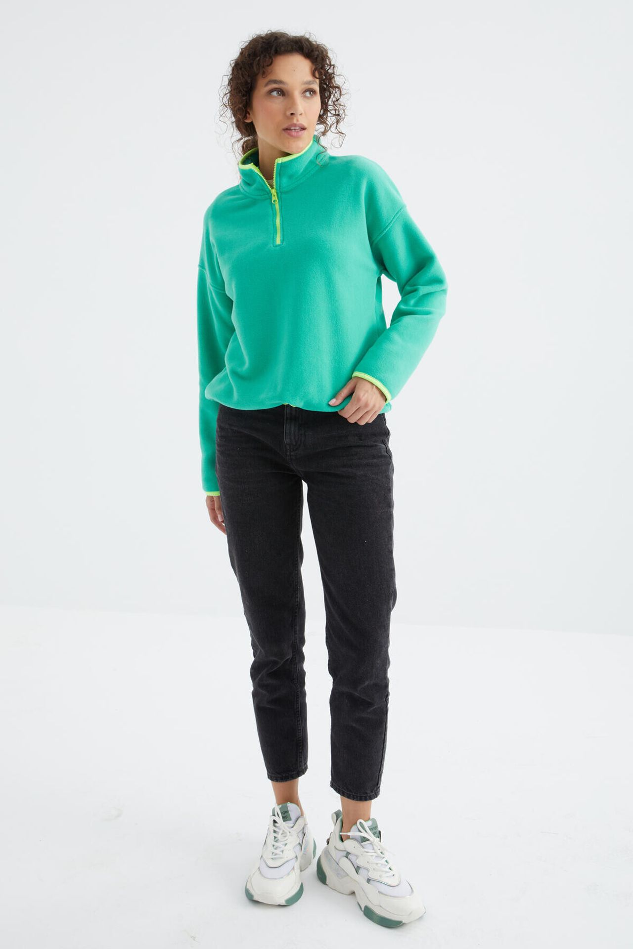 TOMMY Oversized Plush Half-zip Sweatshirt 4