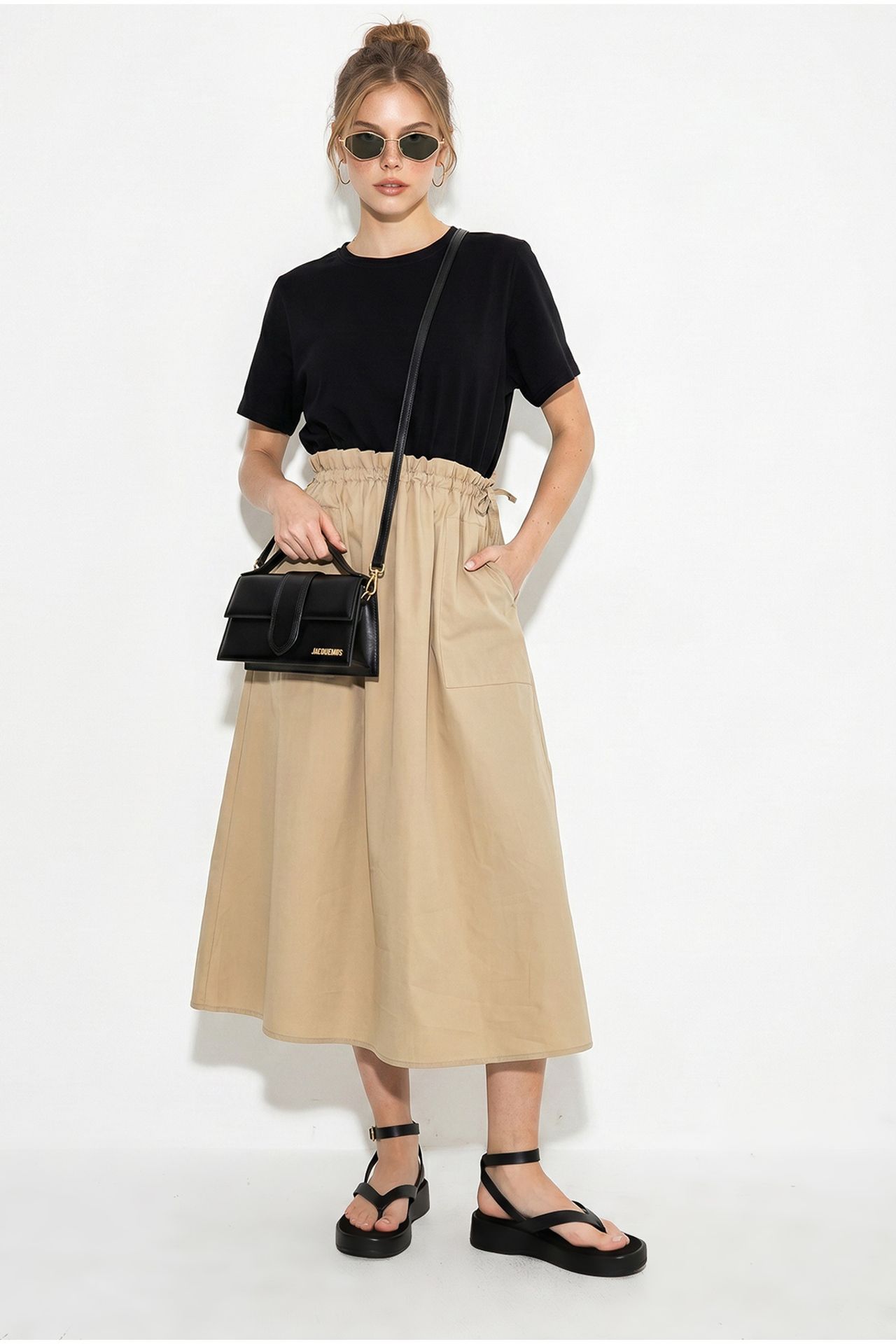 LUCCI Cotton Blend Midi Dress 2