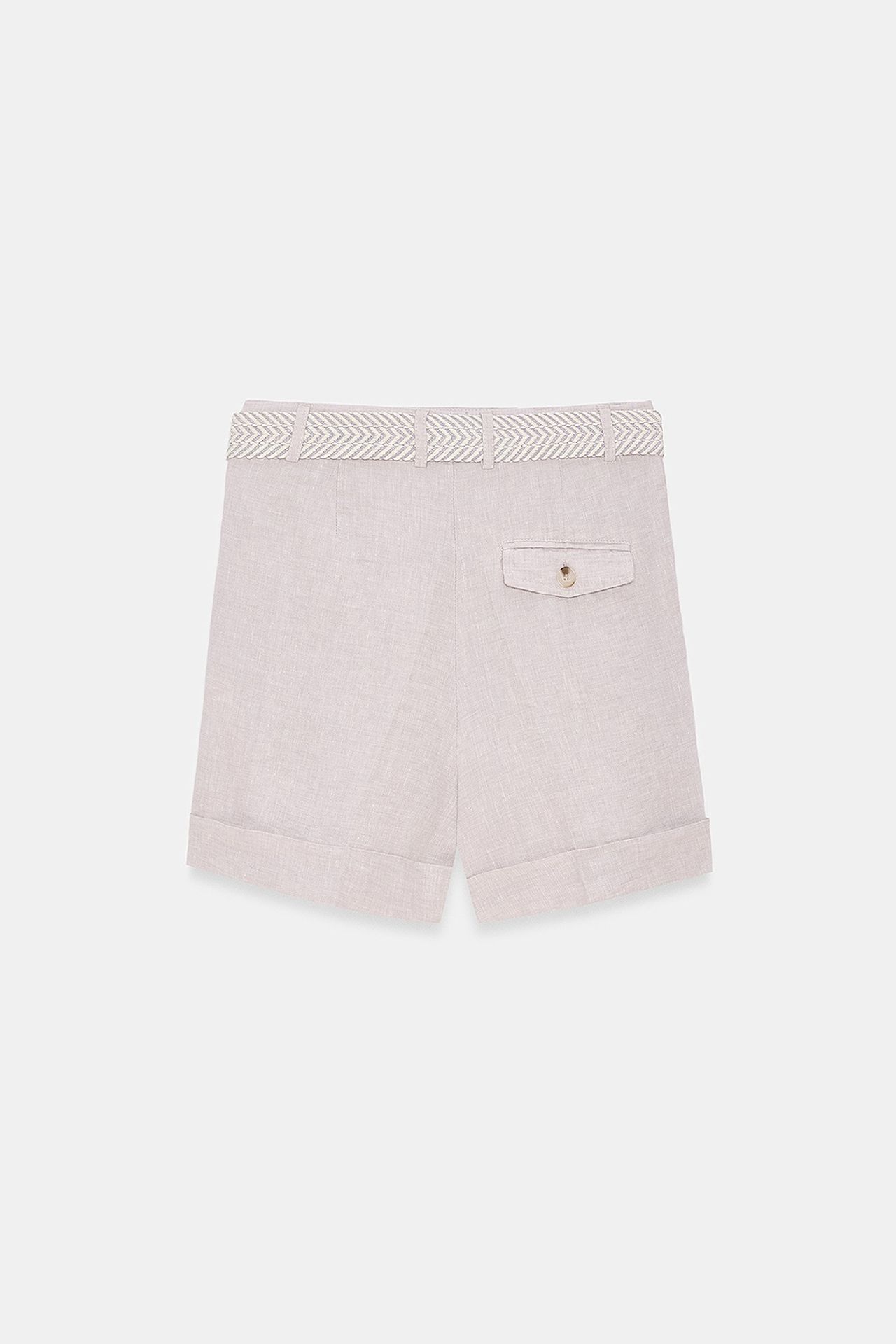 DILVIN Women's Linen High-Waist Tailored Shorts 6