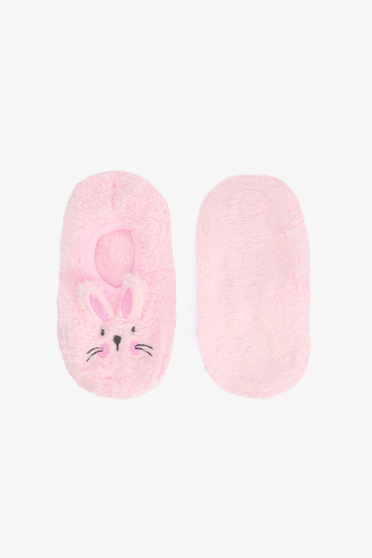 PENTI Girls' Rabbit Embroidered Accessorized Non-Slip Sole Home Slippers 4
