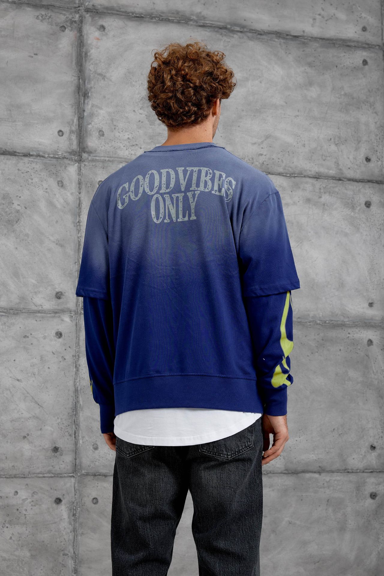 NOMARC Baskılı Geniş Kesim Bisiklet Yaka Sweatshirt 4