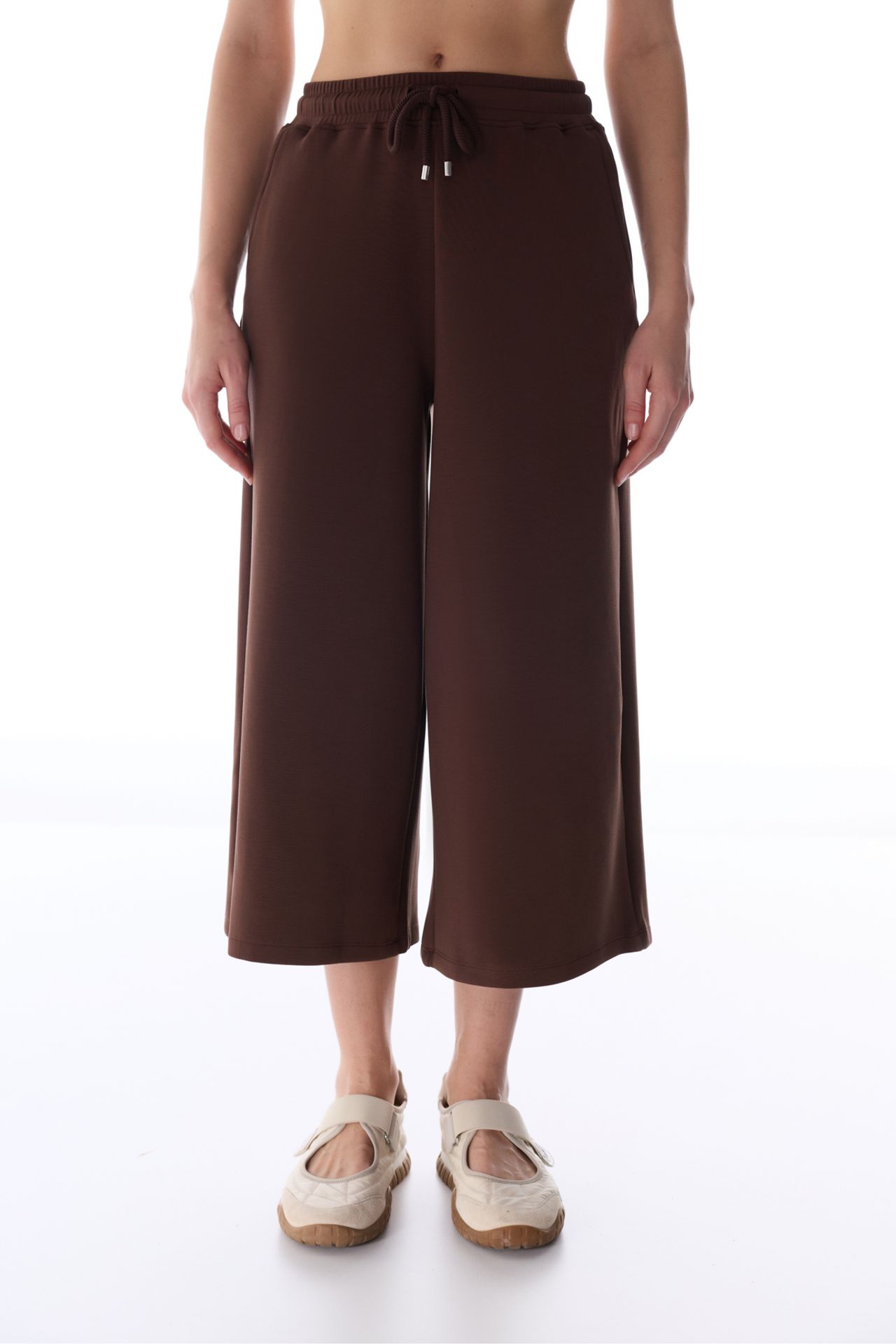 PENTI Mid-waist Oversized Knit Culotte Shorts 2