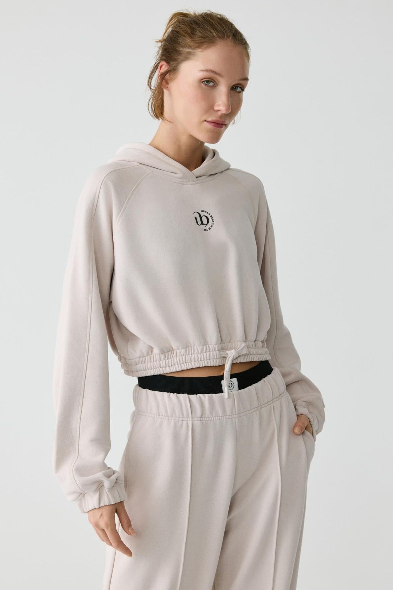 GRIMELANGE Kısa Kapüşonlu Rahat Sweatshirt 1