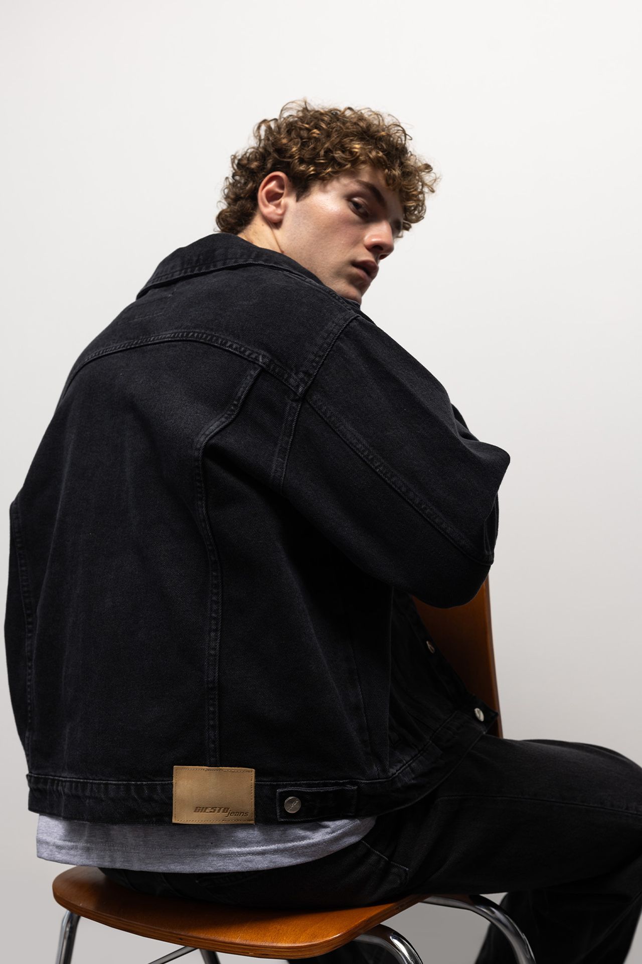 GIESTO Denim Buttoned Jacket with Pocket 3