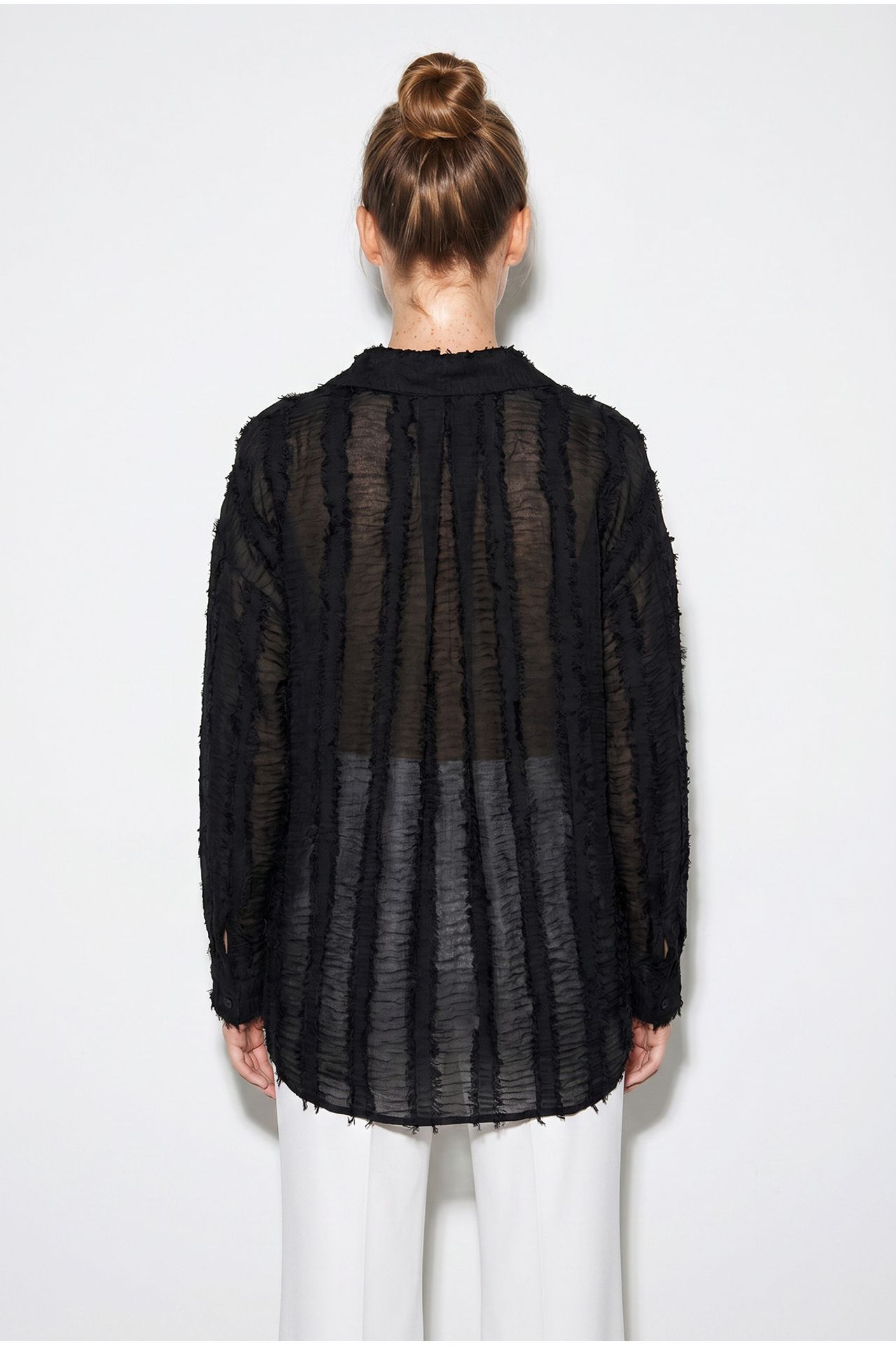 LUCCI Oversized Striped Woven Shirt 6