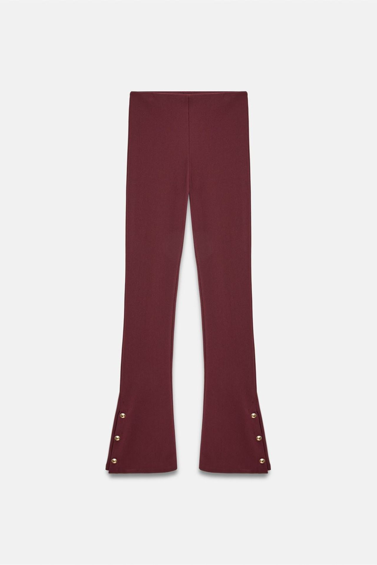 DILVIN High-Waist Flare Leggings with Button Detail