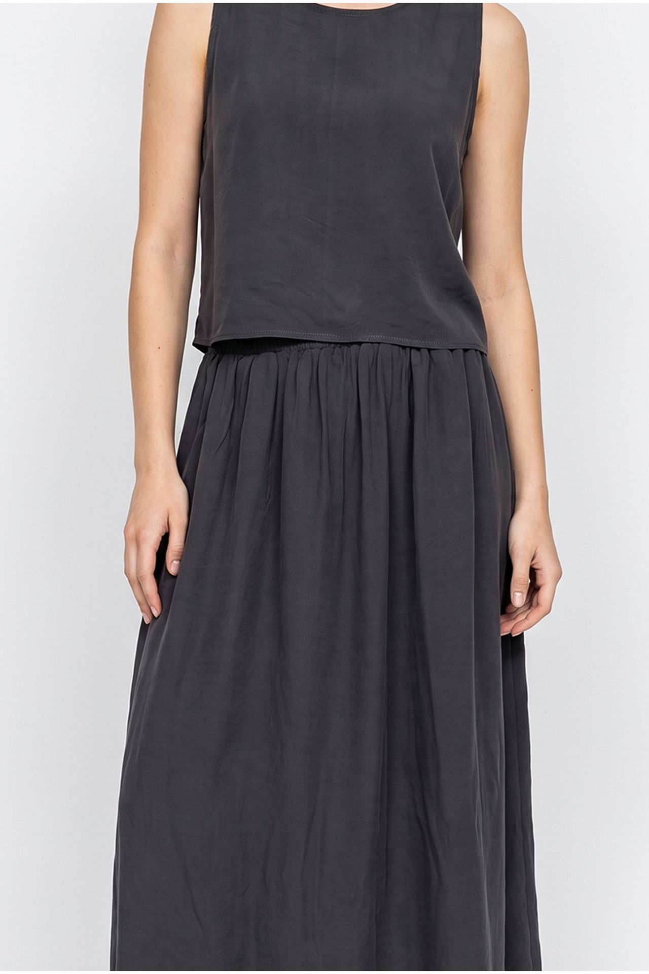 Sleeveless Scoop Neck Tank Top and Midi Skirt Co-Ord Set 6
