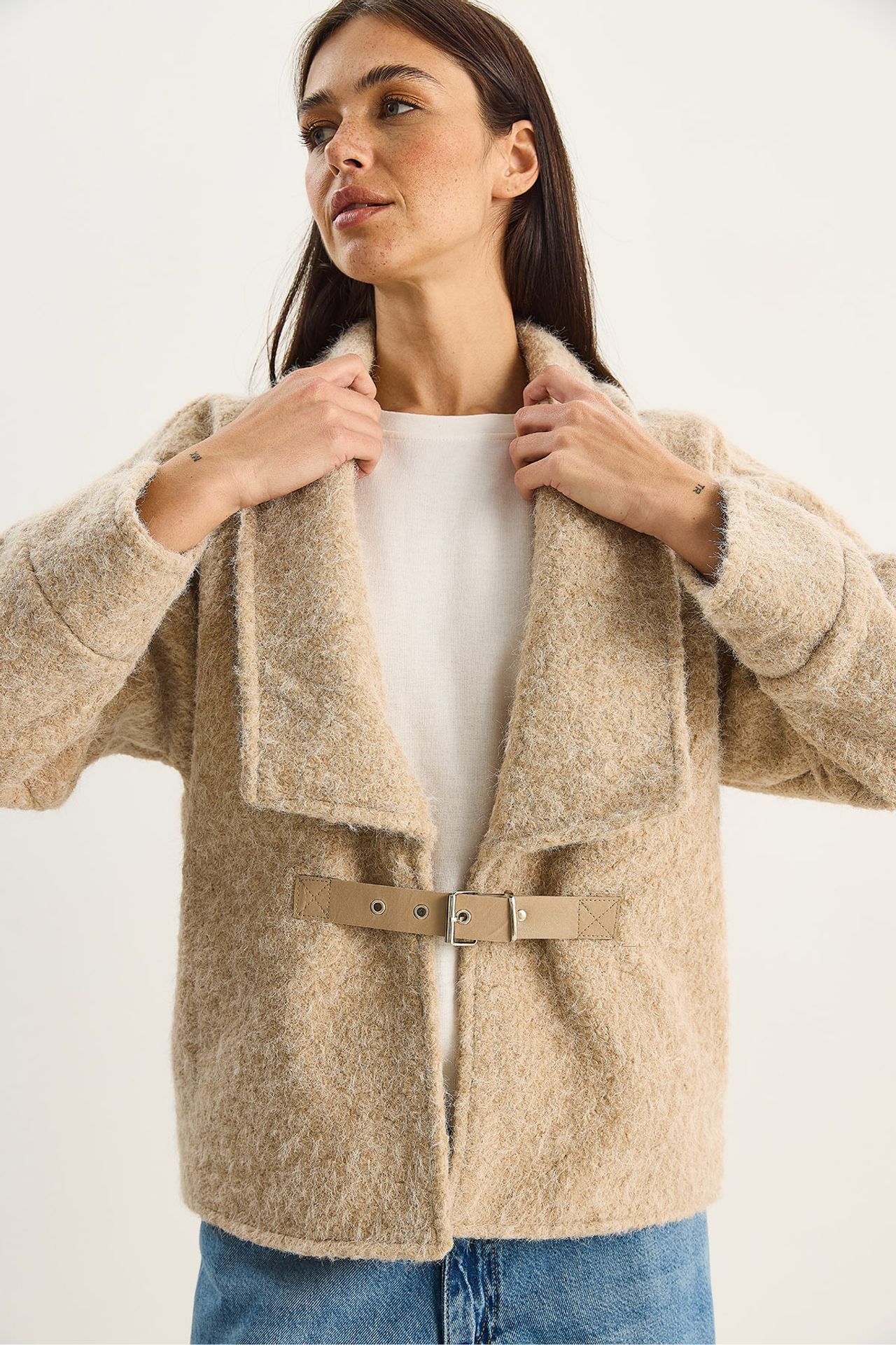 LUCCI Coat with Belt Detail