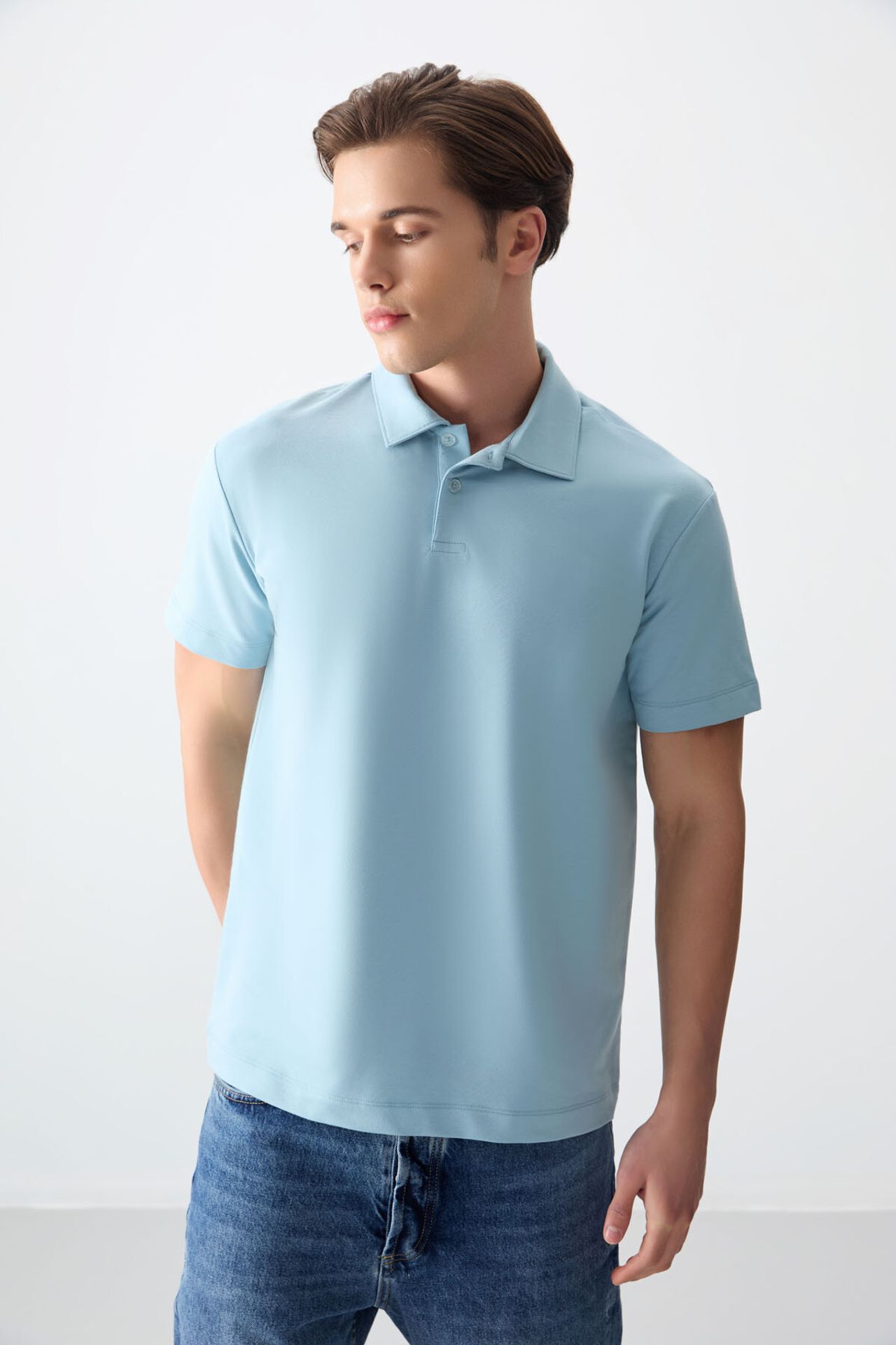 TOMMY Oversized Polo Collar T-Shirt 1