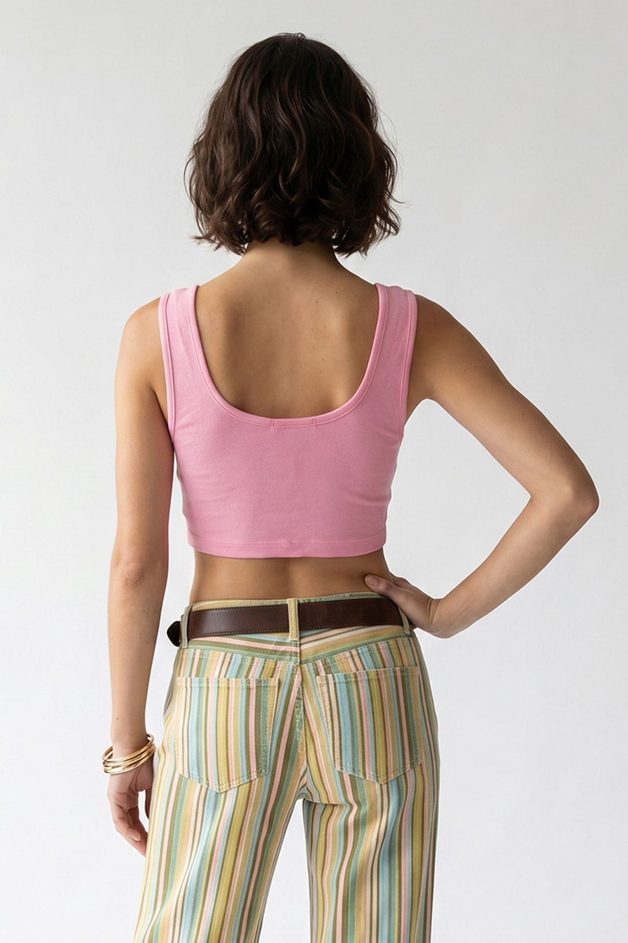 MIXRAY Kadın Kare Yaka Crop Atlet 4