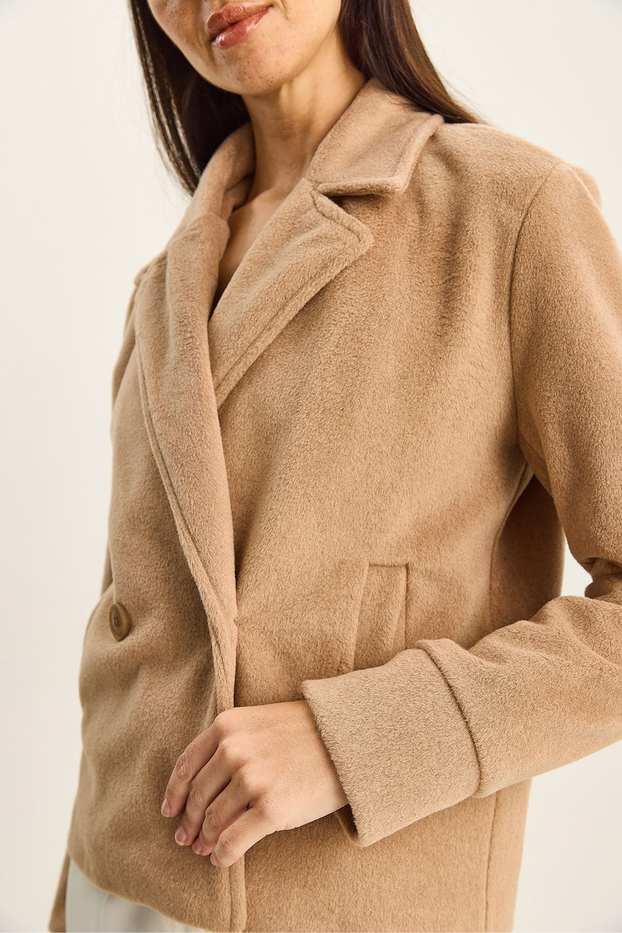 LUCCI Plush Button-Up Coat with Pockets 6