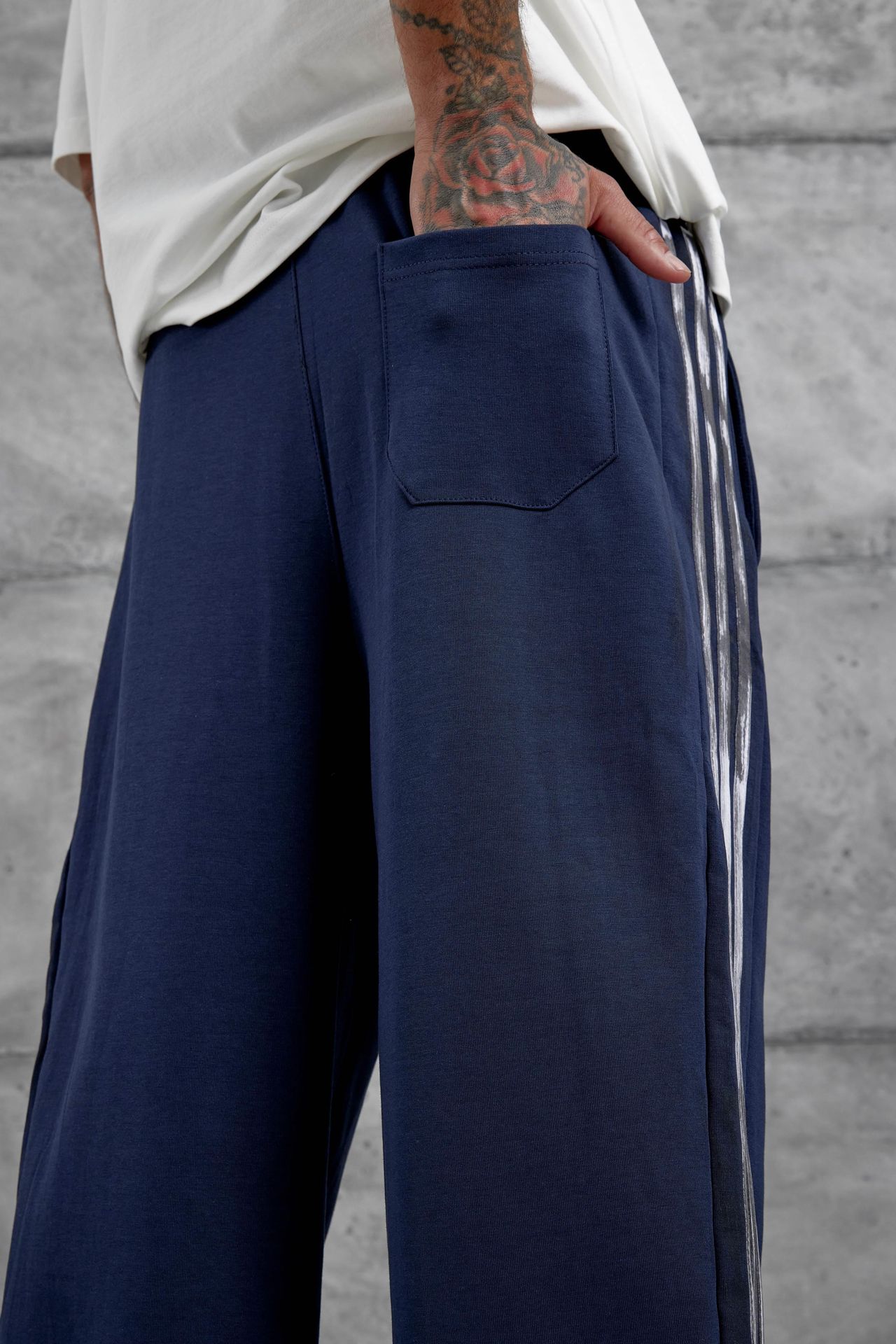 NOMARC Çizgili Bol Geniş Paça Jogger 6