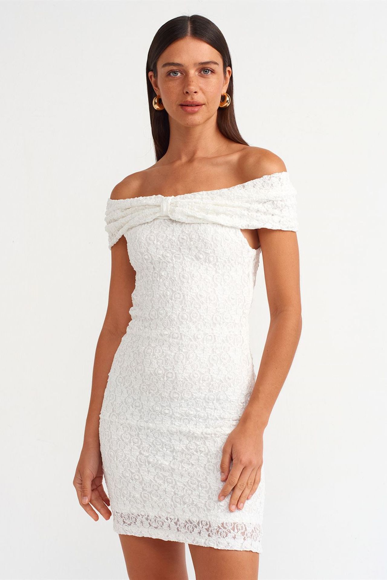 DILVIN Bodycon Mini Lace Dress 1