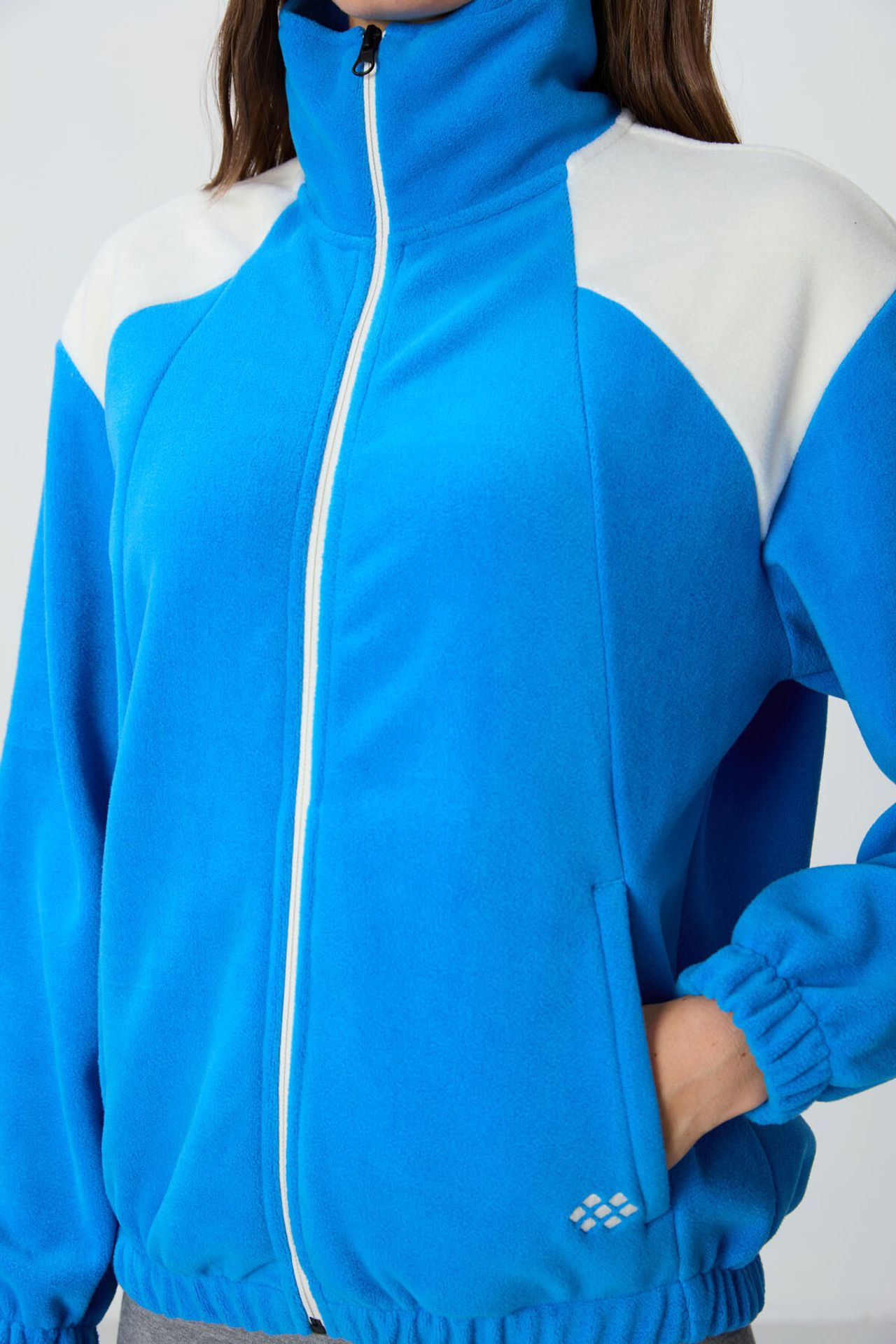 TOMMY Color Block Oversized Zip-Collar Sweatshirt 4