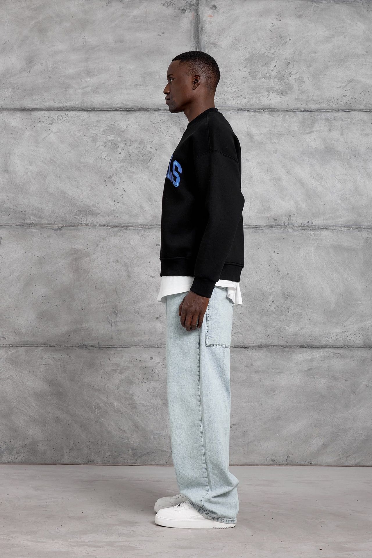 NOMARC Baskılı Geniş Kesim Bisiklet Yaka Sweatshirt 5