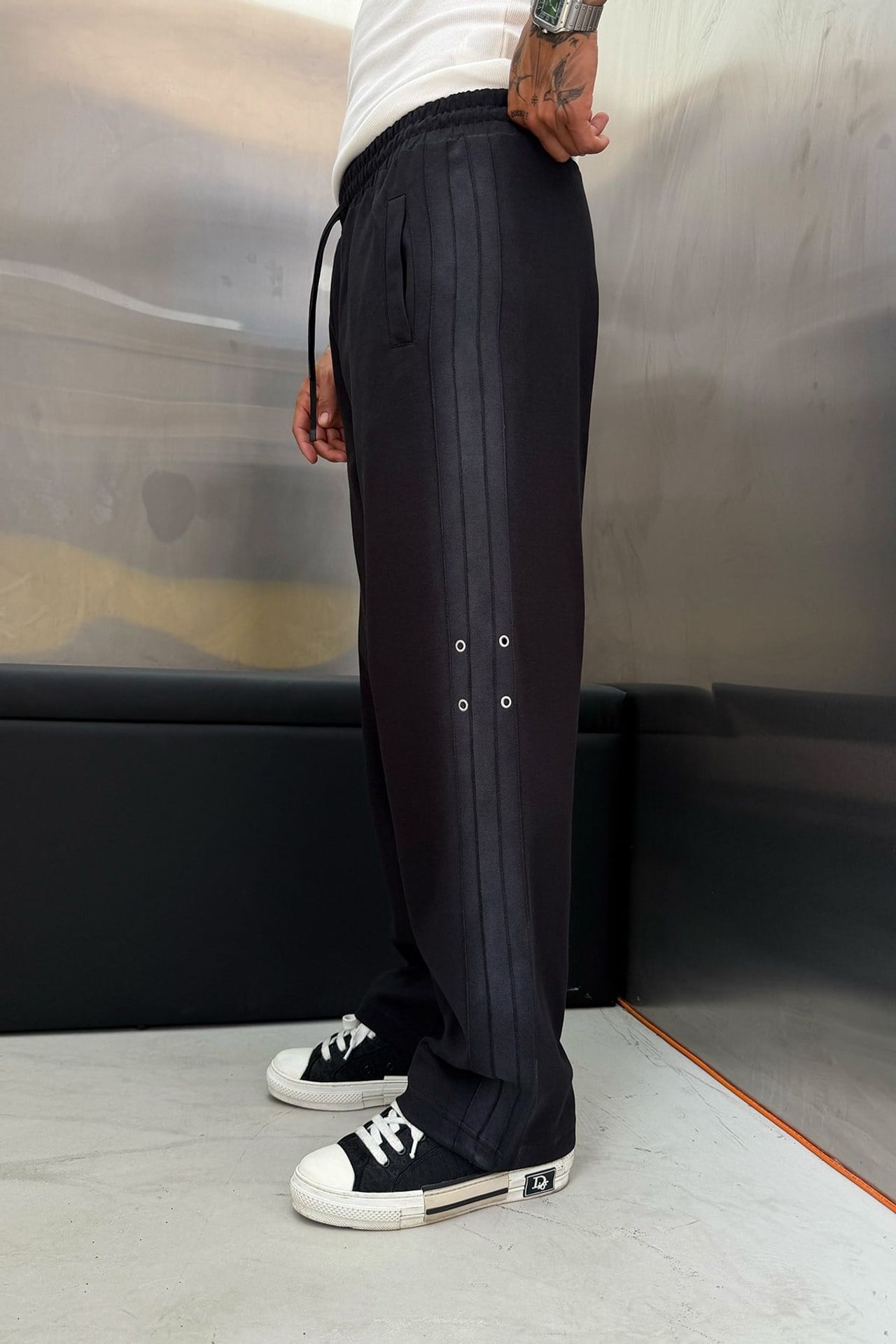 NOMARC Geniş Paça Elastik Belli Jogger Pantolon 4