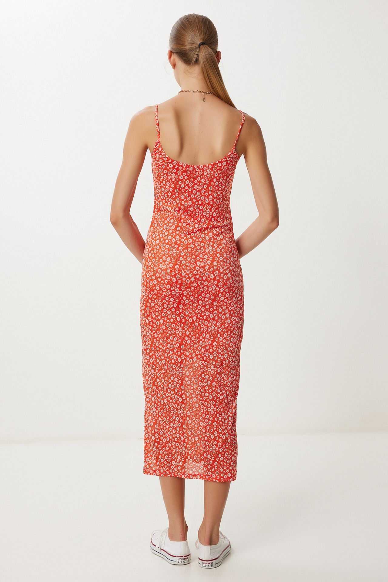 ISTANBUL Square Collar Sleeveless Floral Midi Dress 4