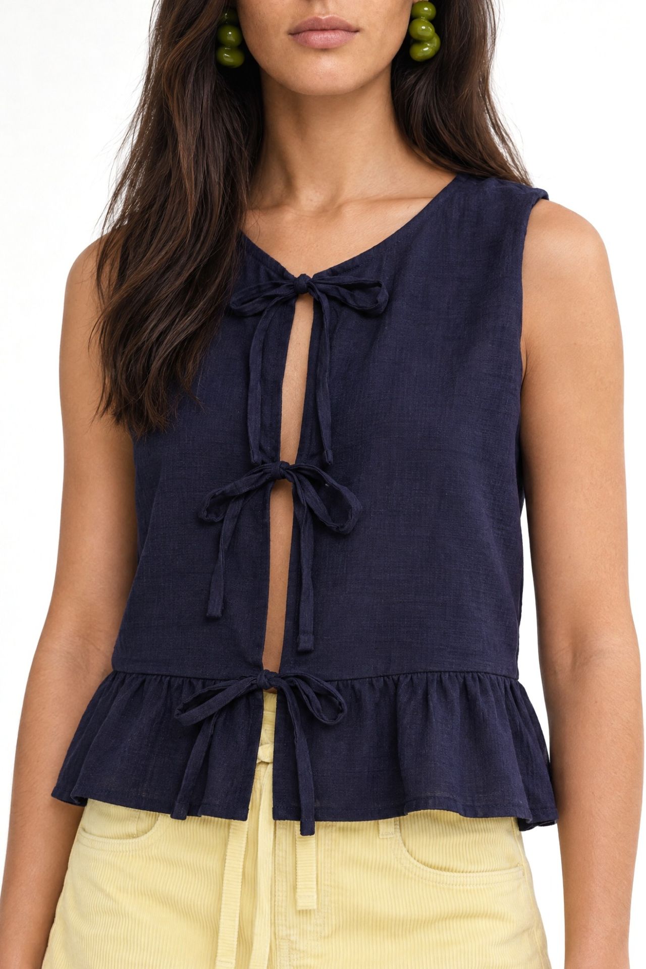 Mixray Frilly Tie Front Blouse 4