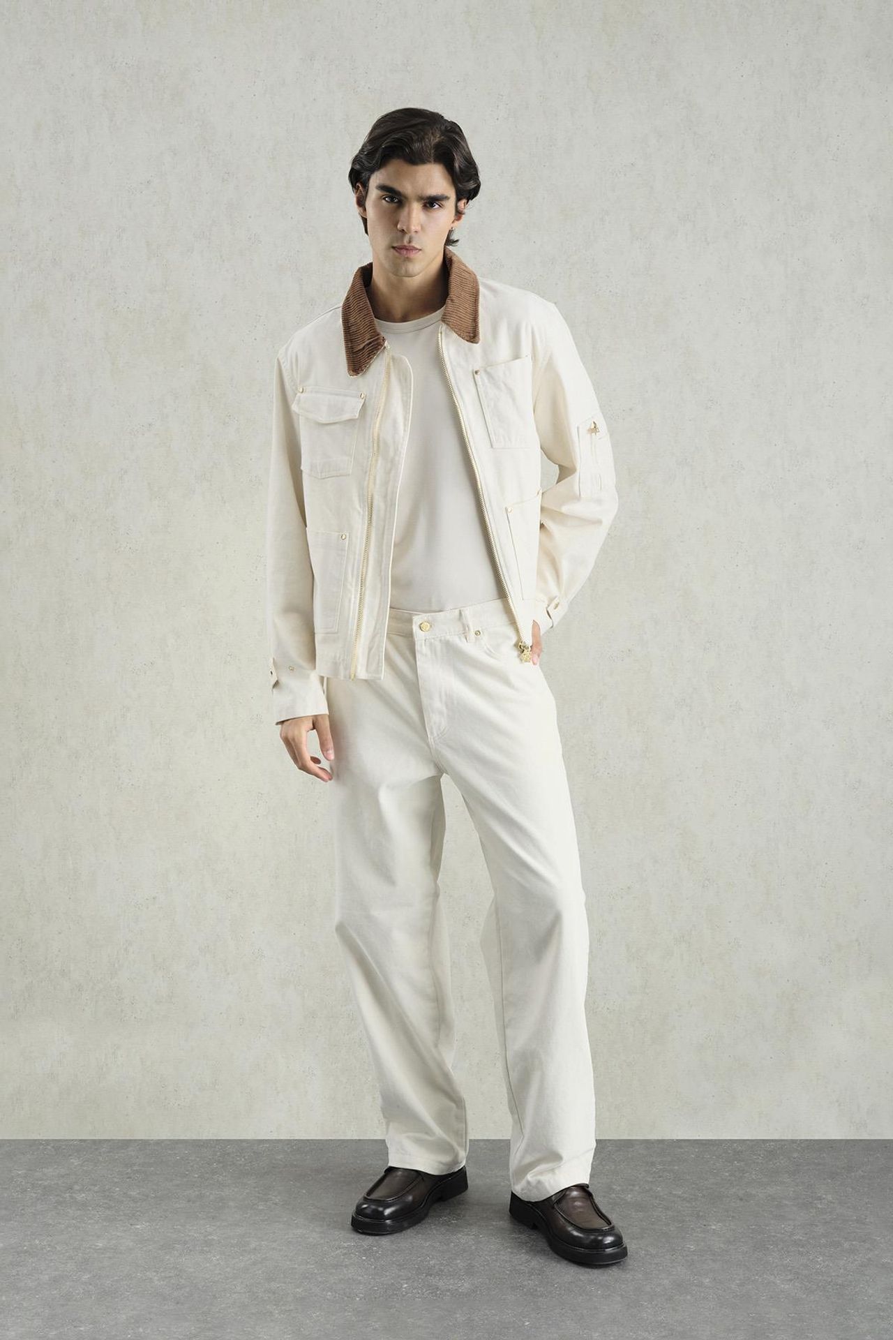 GIESTO Collar Detailed Seasonal Jacket with Pockets 2