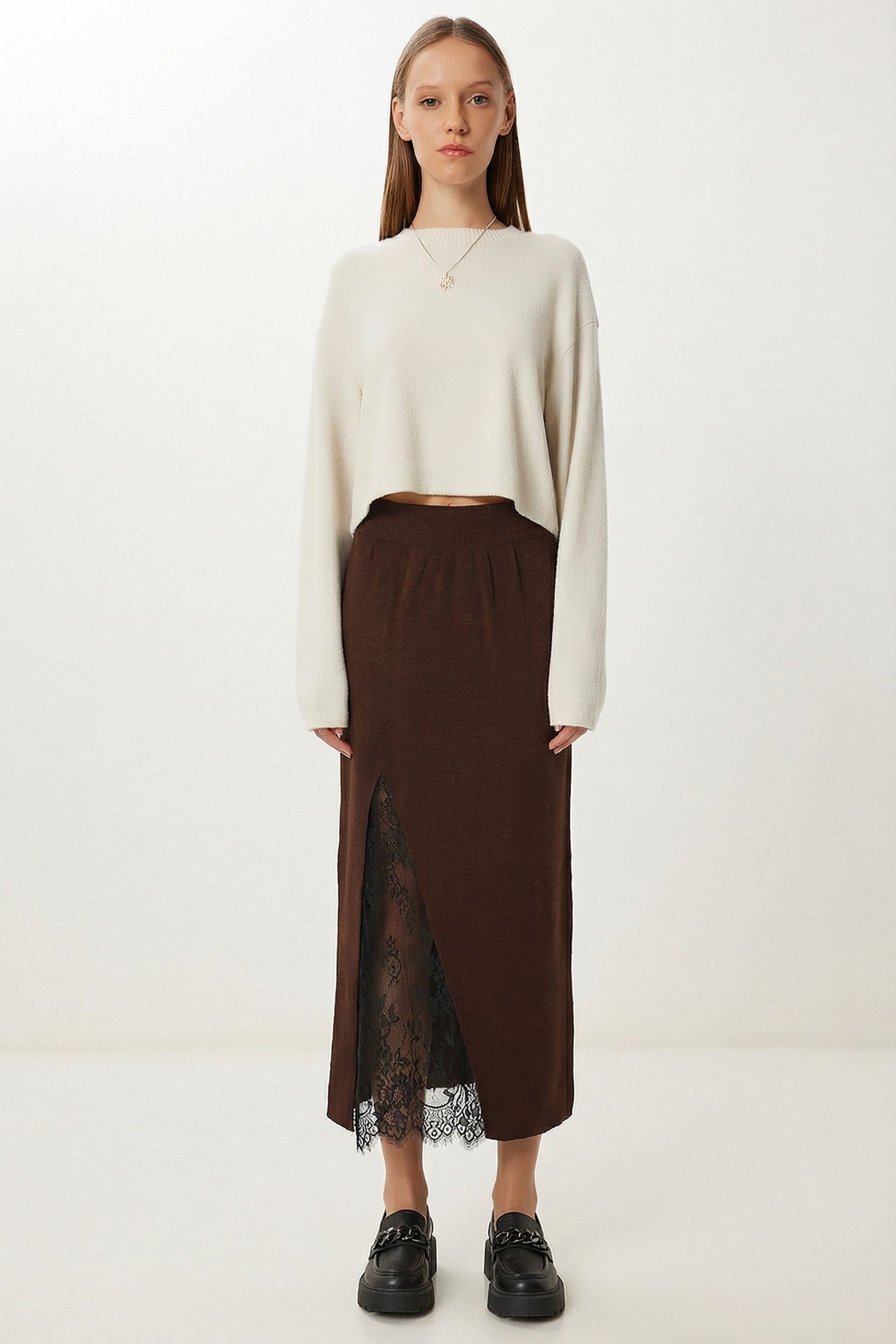 ISTANBUL High Waist Lace Maxi Skirt 4