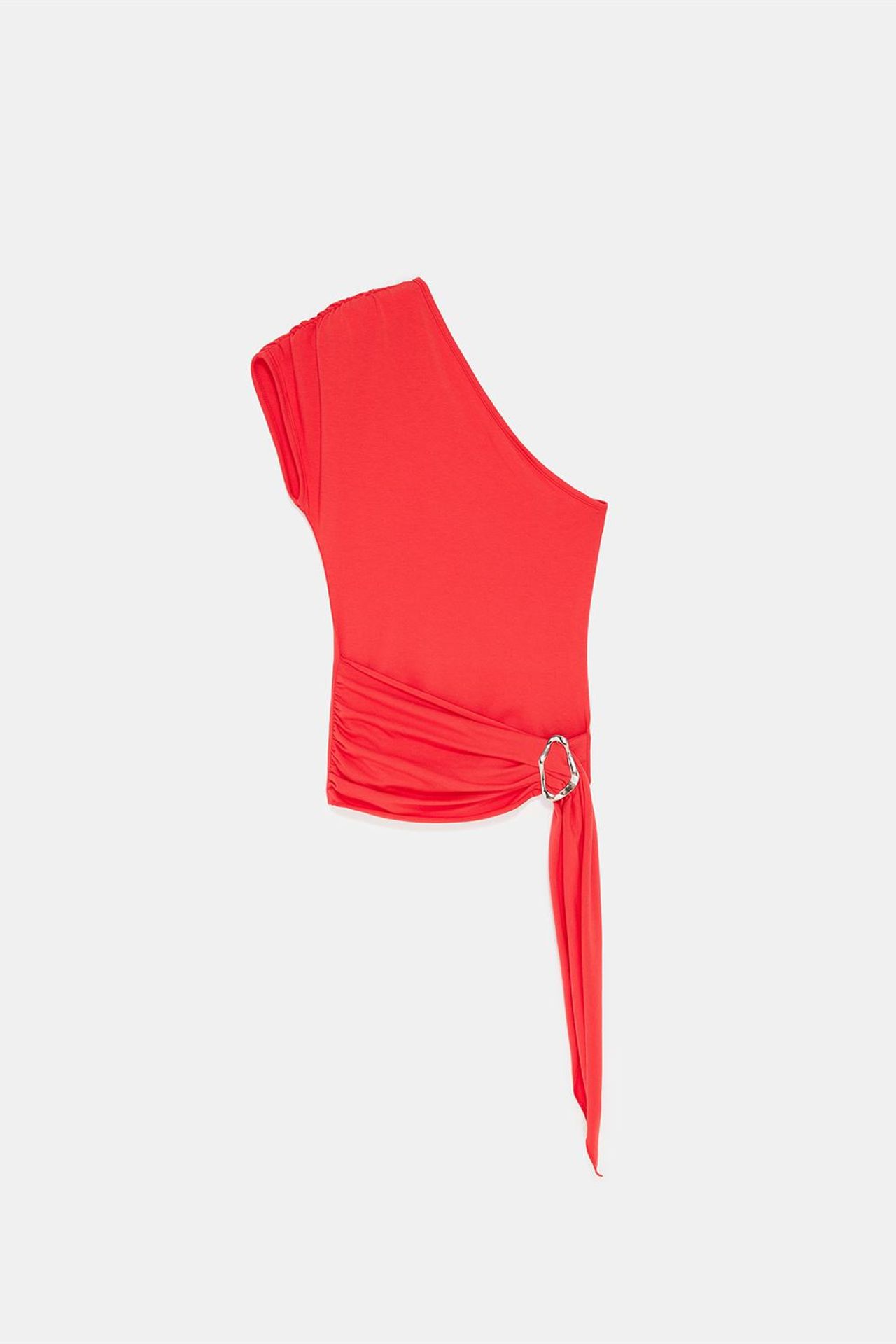 DILVIN Asymmetrical Tie Detail Blouse 4