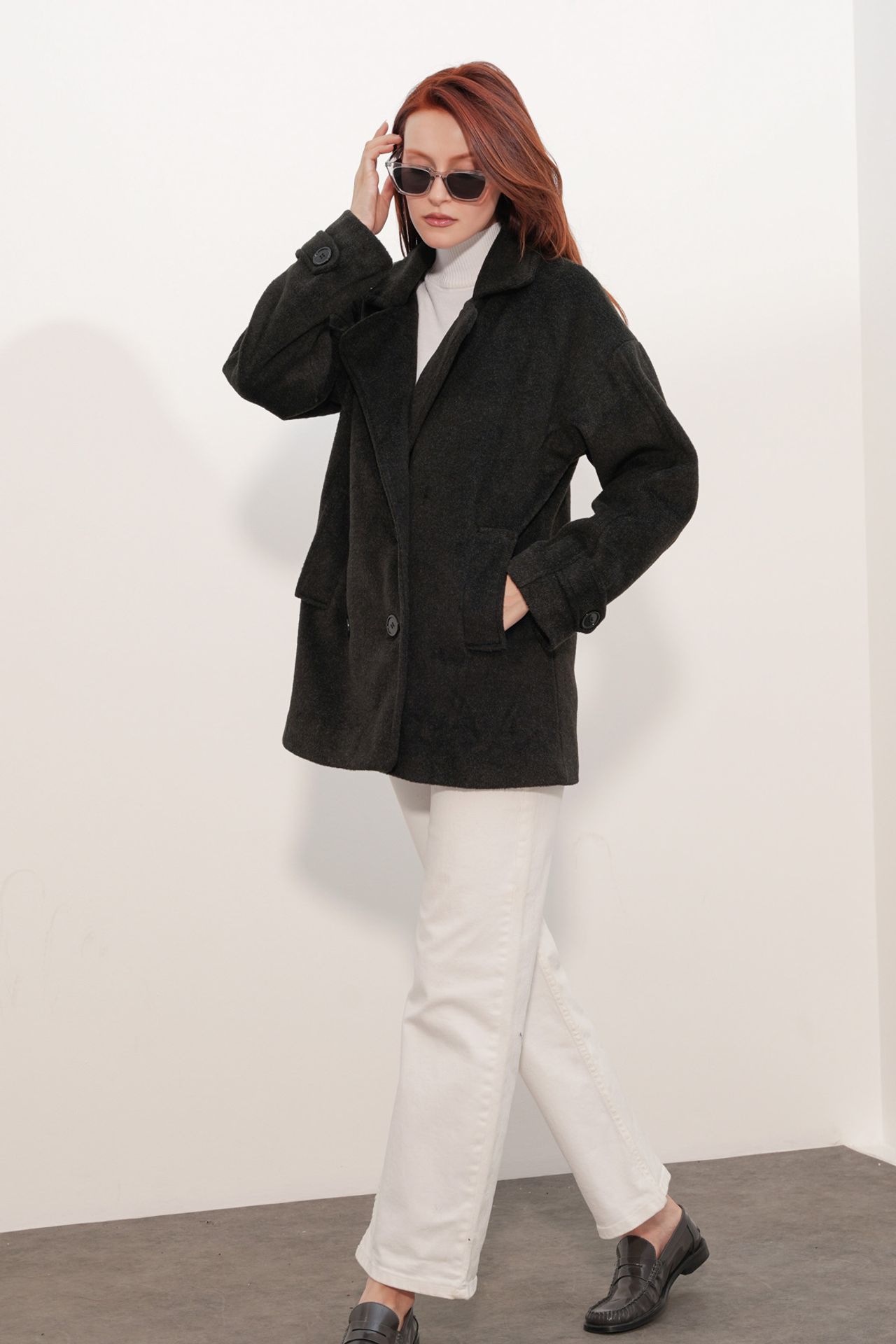 BDART Relaxed Fit Shawl Collar Buttoned Coat 2