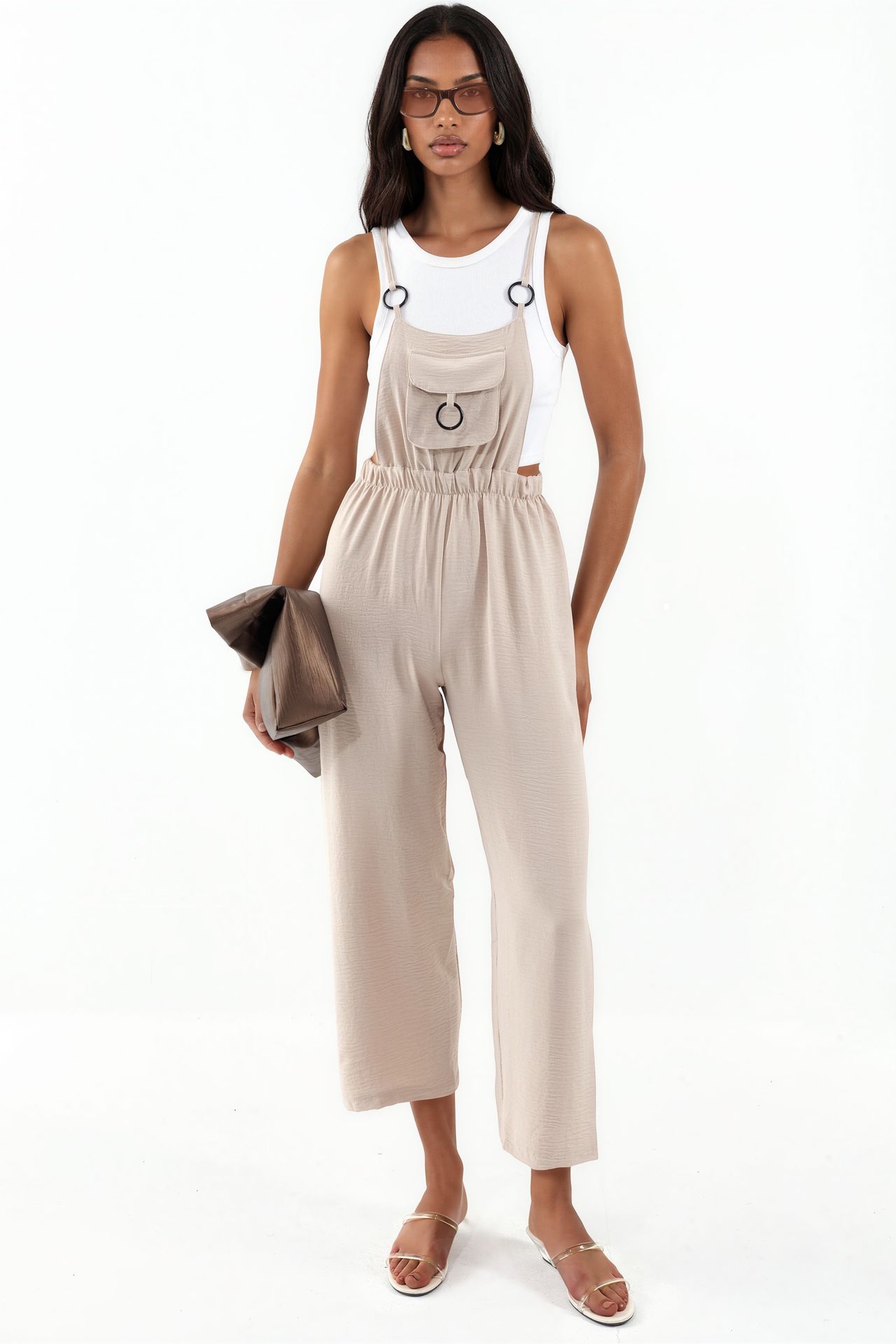 BDART Relaxed Fit Long Denim Overalls with Pocket 1