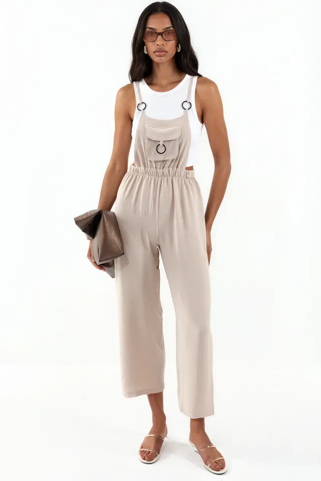 BDART Relaxed Fit Long Denim Overalls with Pocket