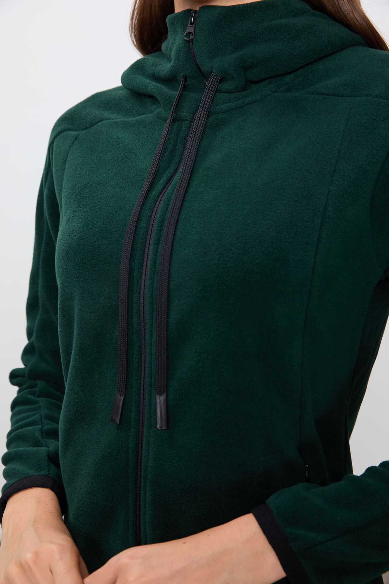 TOMMY Women's Plush Zip-up Hooded Sweatshirt 5