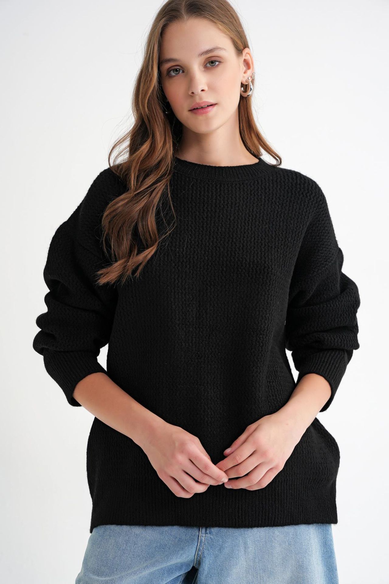 Mixray Long Sleeve Ribbed Knit Sweater 4