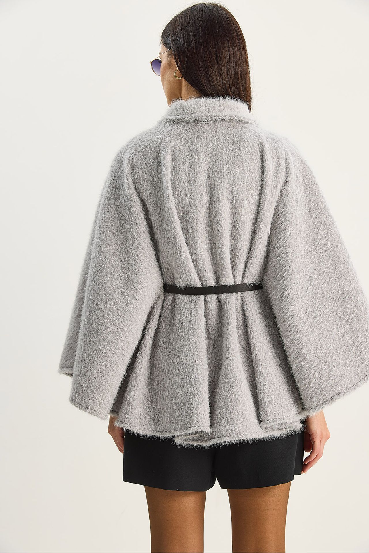 LUCCI Textured Oversized Button-Up Overcoat 6