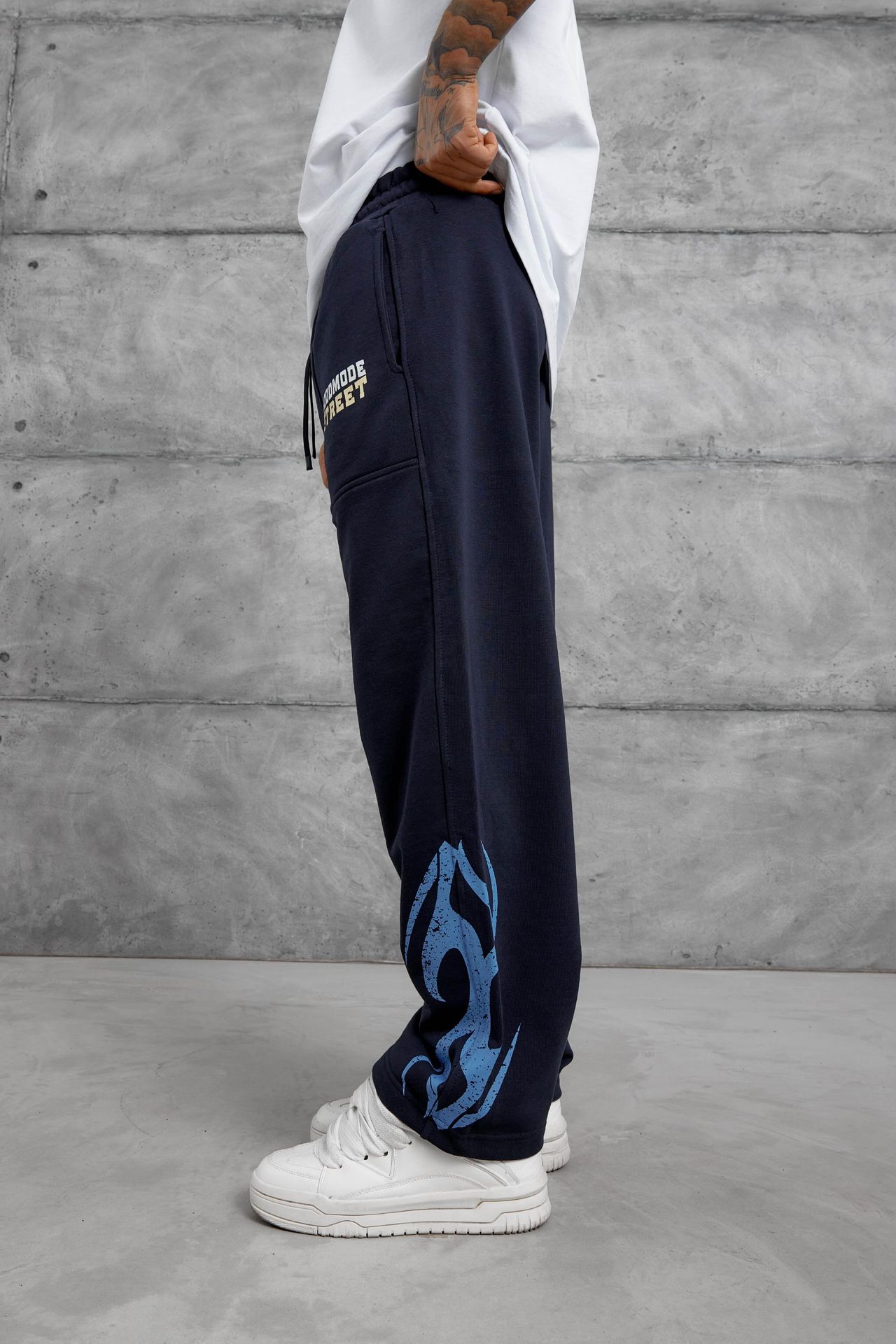 NOMARC Desenli Geniş Paça Büzgü İpli Jogger 2