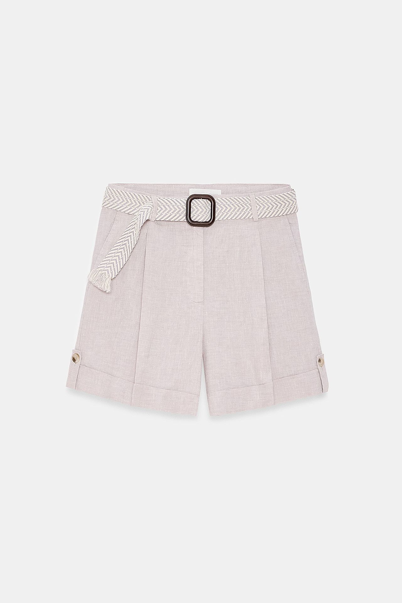 DILVIN Women's Linen High-Waist Tailored Shorts 5
