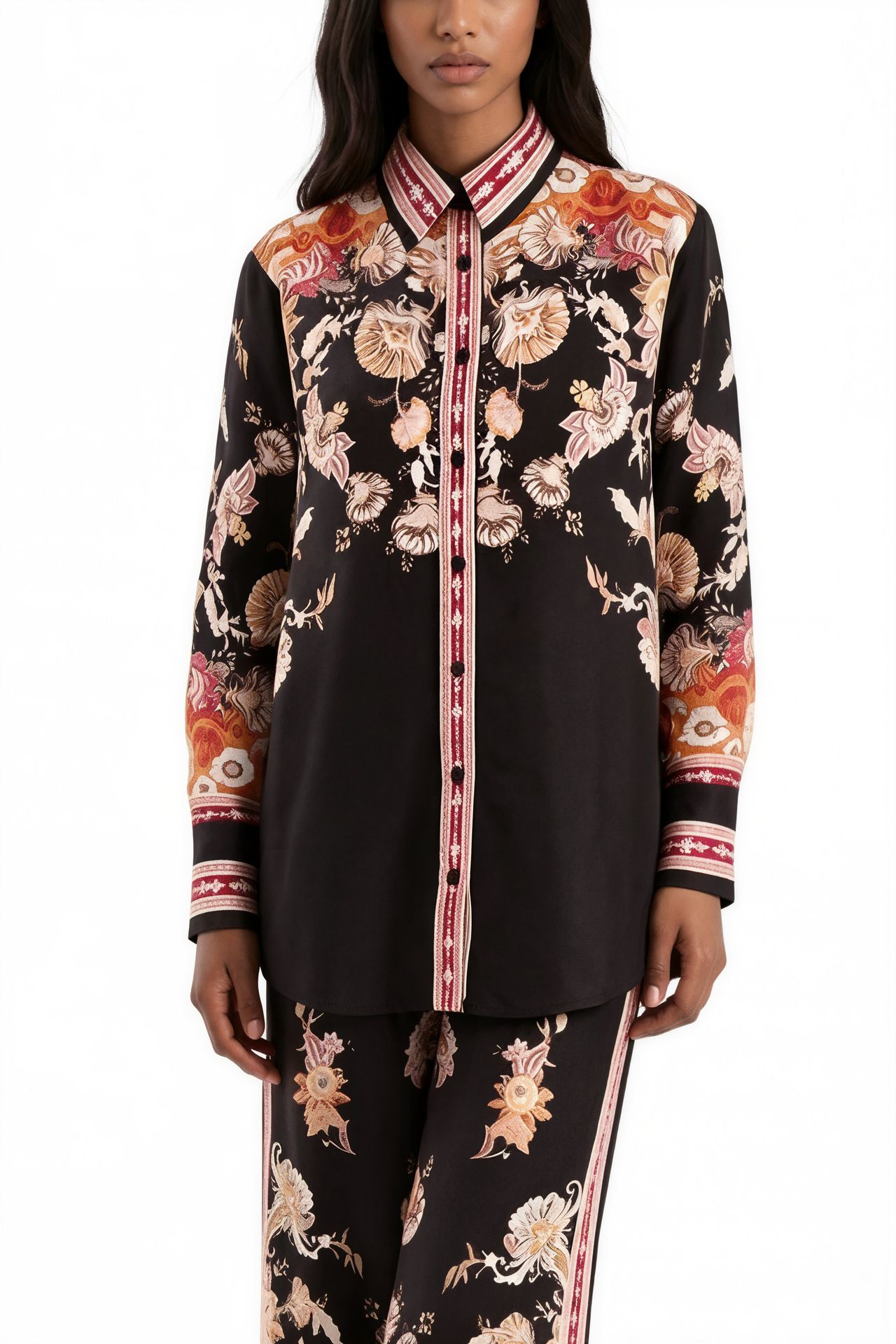 MSN Floral Shirt Collar Coord Set 4