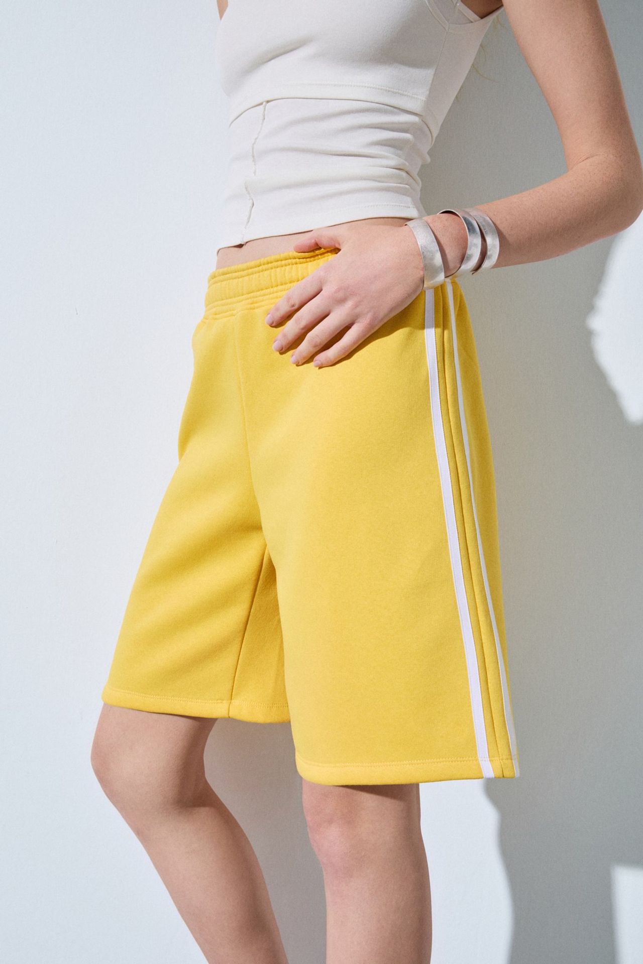 GRIMELANGE Wide Leg Capri Sweat Shorts 3