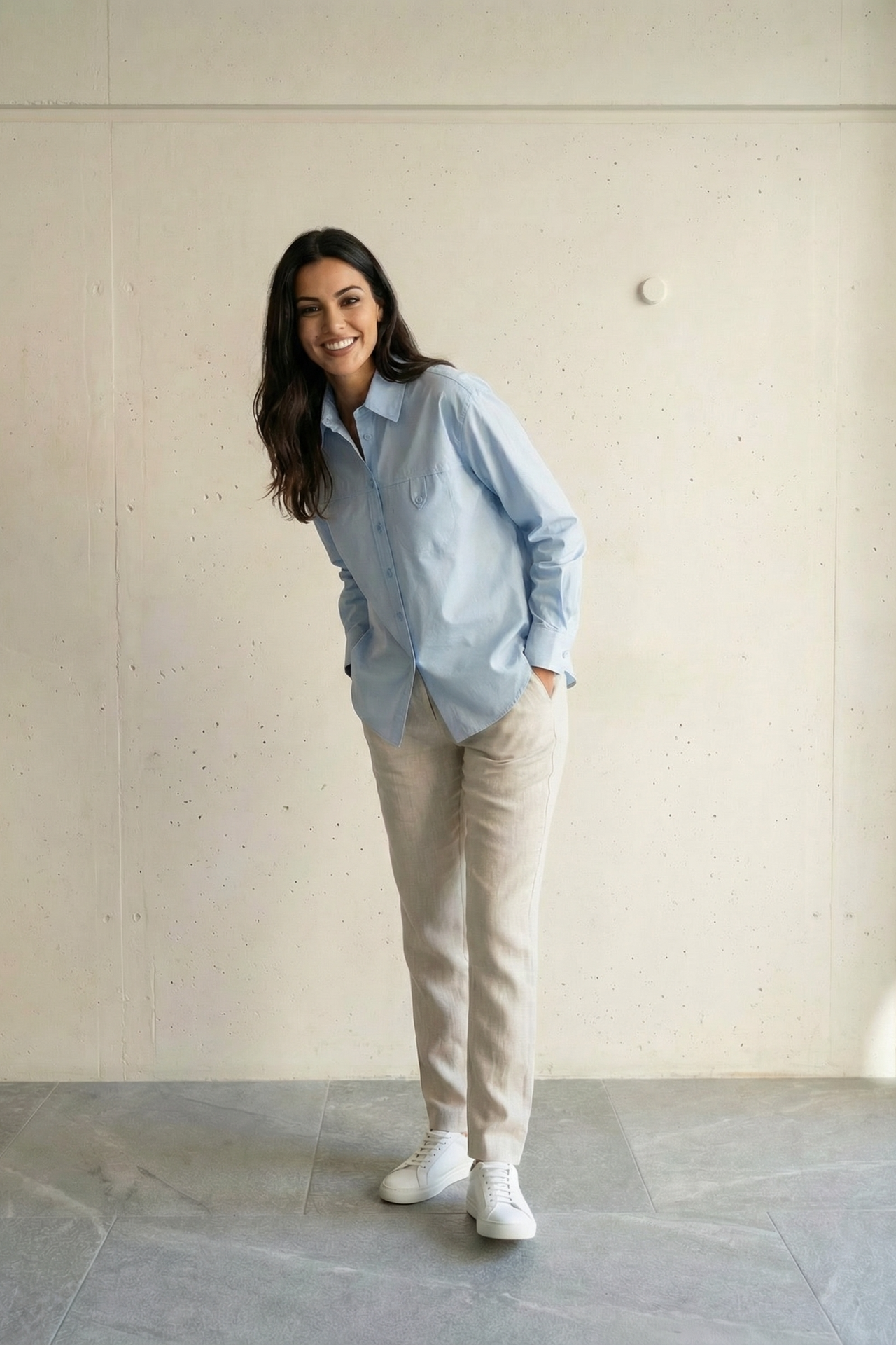 MY FASHION Long Cotton Textured Shirt 5