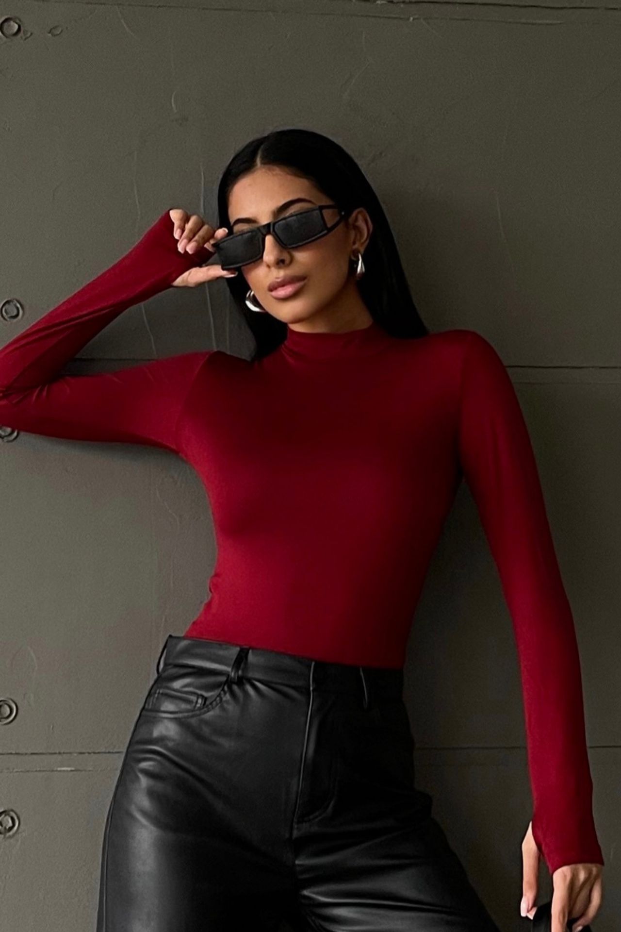 BIPANTOLON Kadın 2'li Cut Out Detaylı Yarım Balıkçı Yaka Body 5