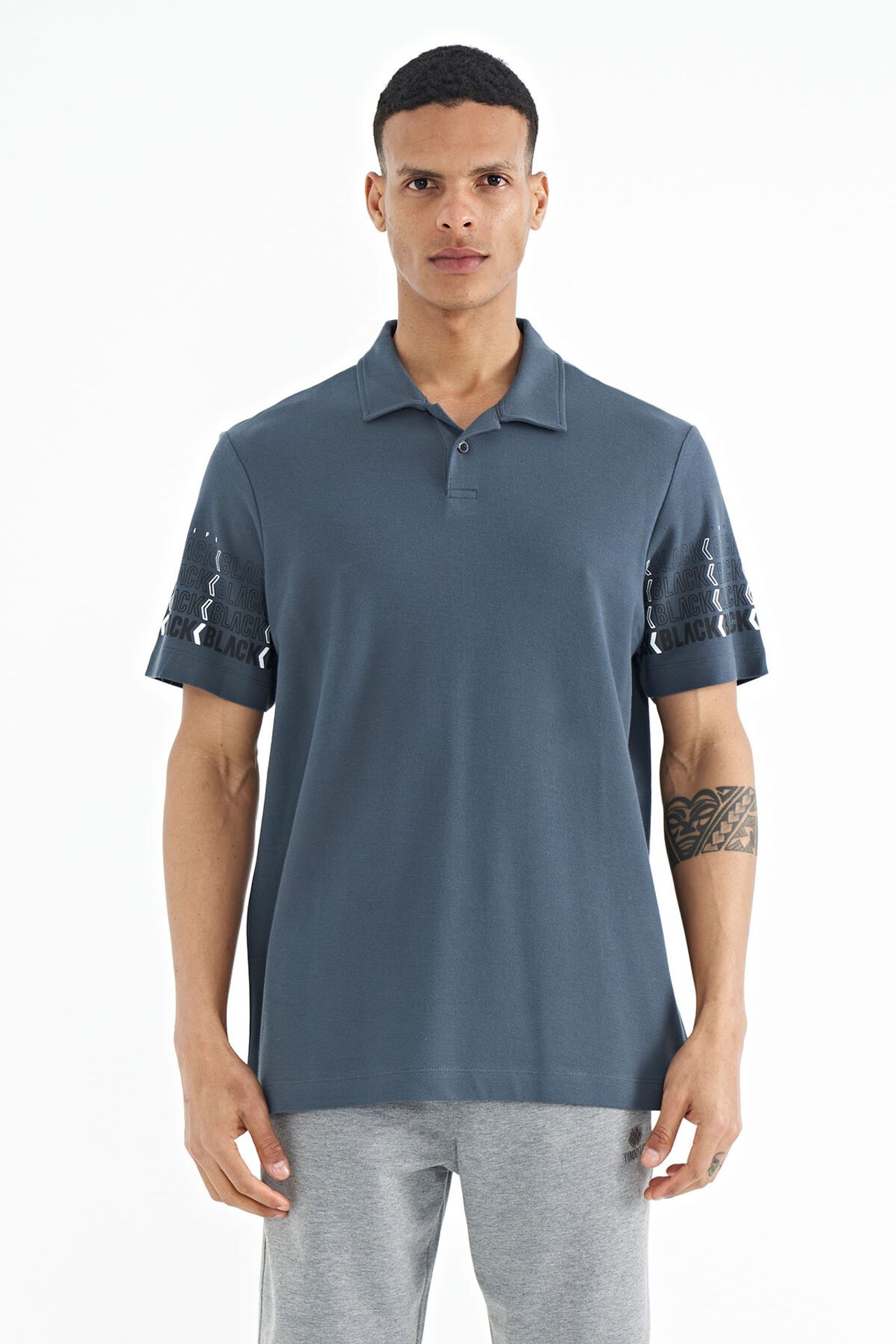 TOMMY Printed Polo Collar T-Shirt 1