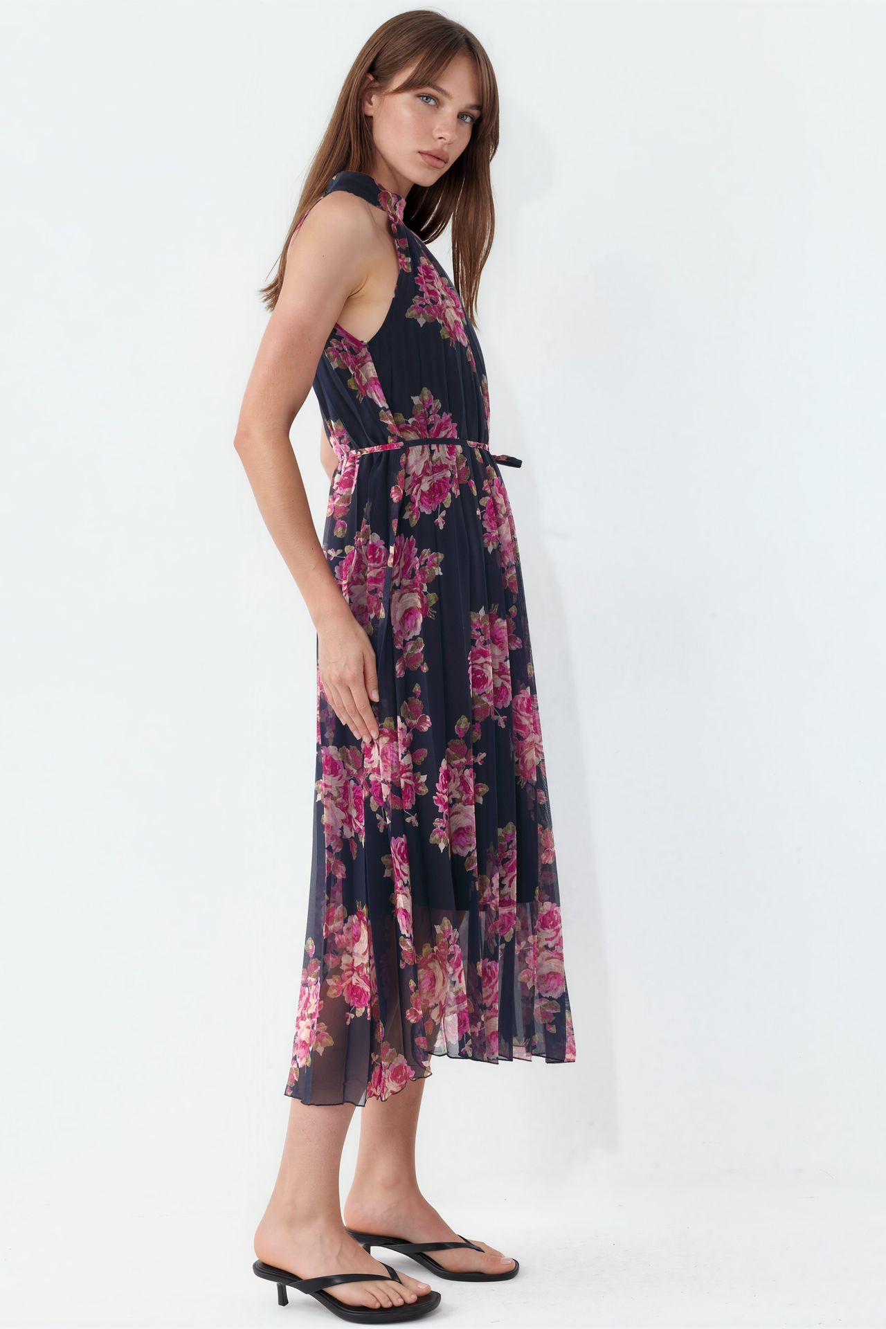 BUSEM Floral Maxi Dress with Tie Detail 2