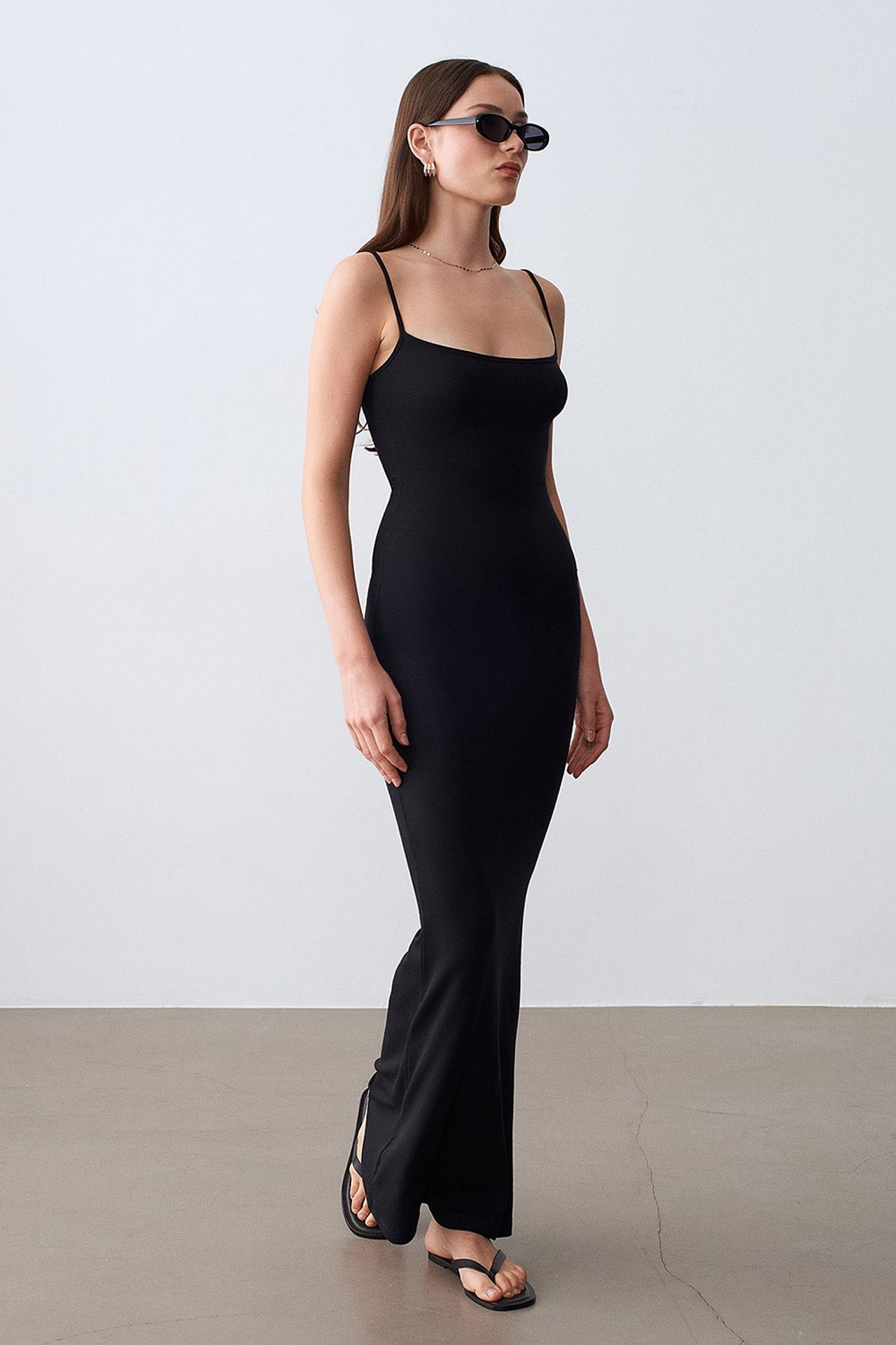 DILVIN Ribbed Bodycon Maxi Dress 1