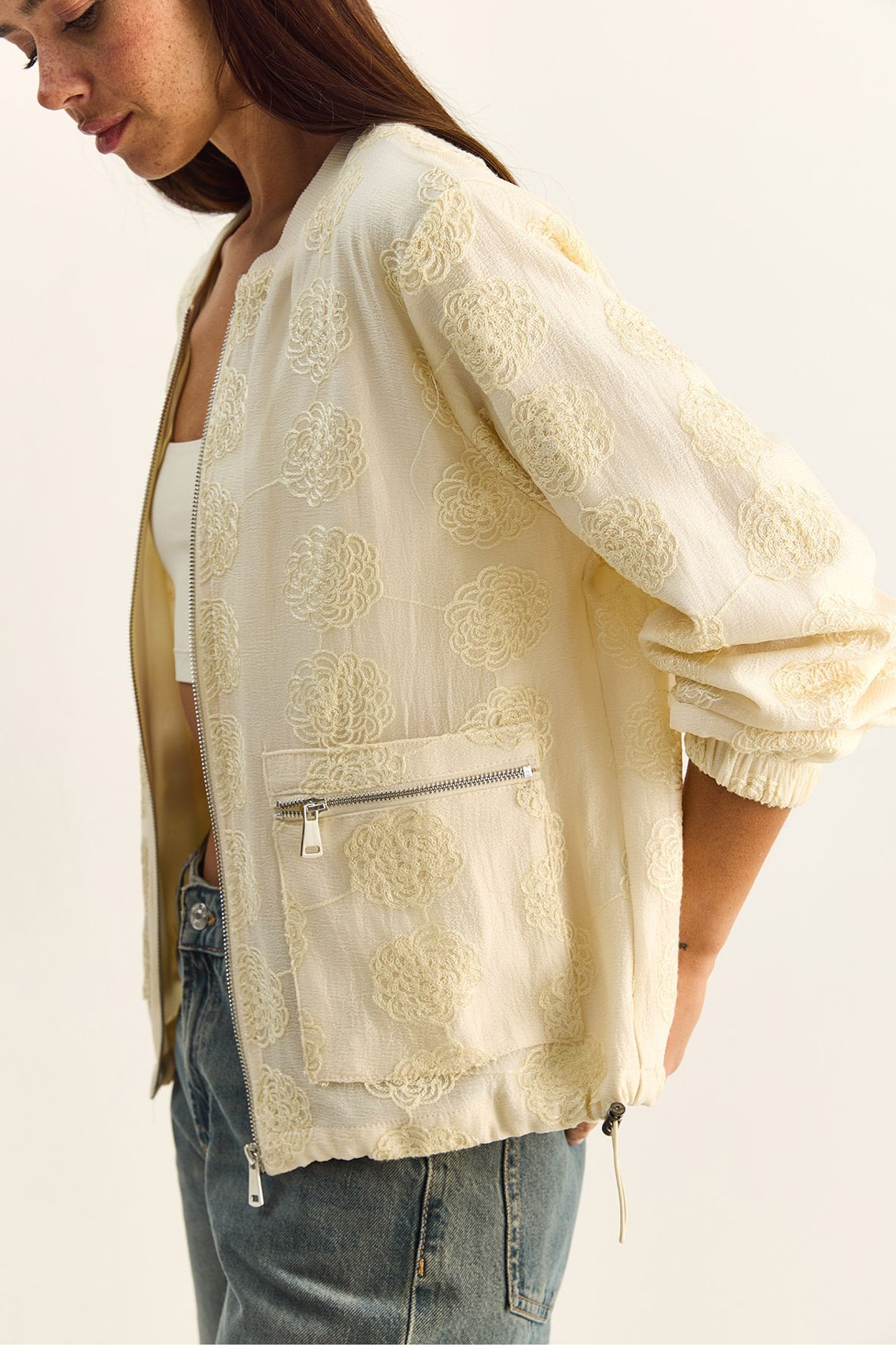 LUCCI Floral Embroidered Bomber Jacket 5