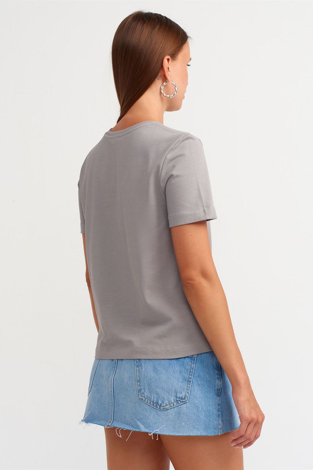 DILVIN Women's Cotton Crew Neck T-Shirt 2