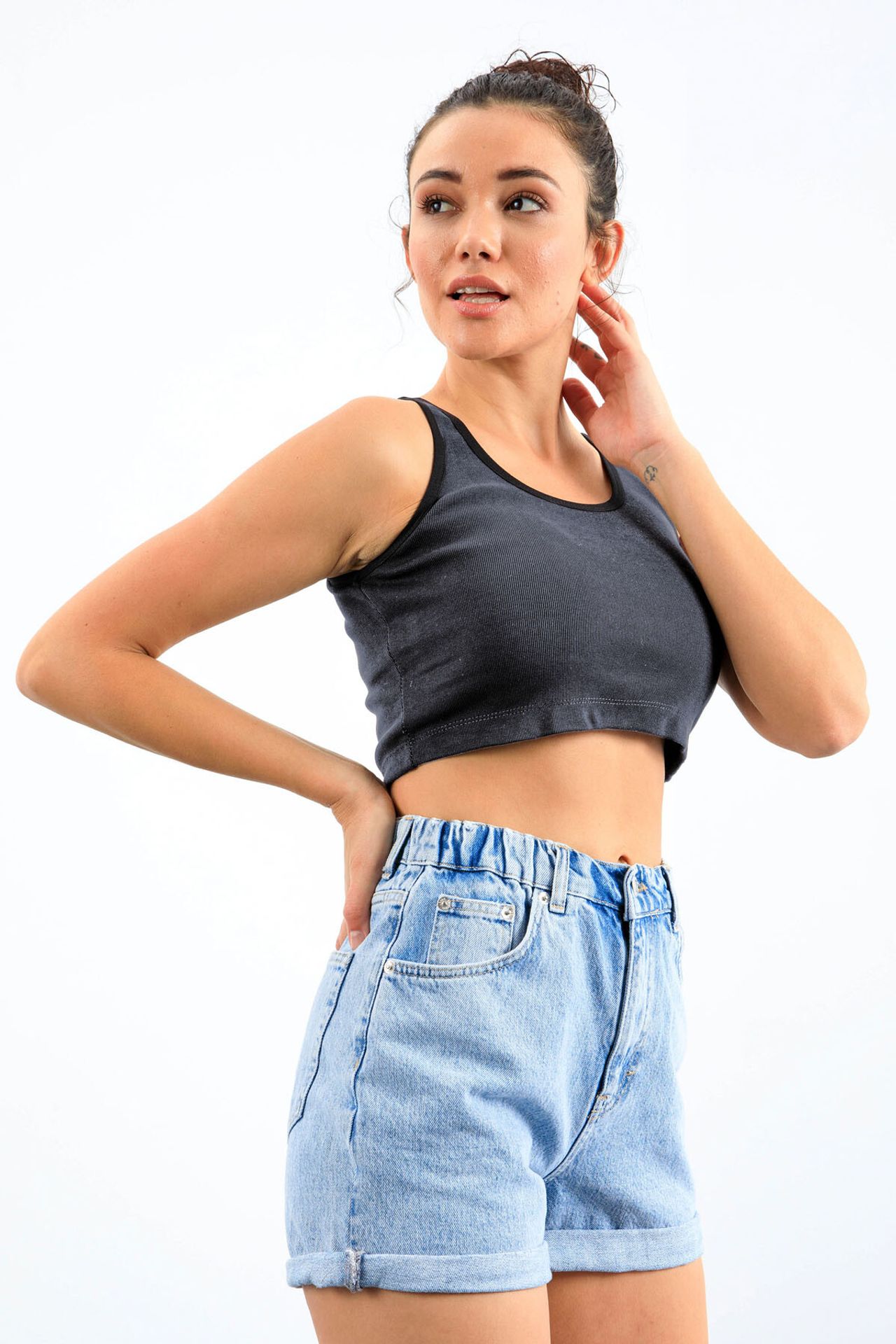 TOMMY Ribbed Sleeveless Crop Top 2