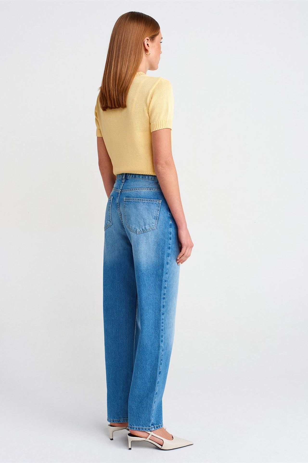 DILVIN Women's High-Waist Wide-Leg Denim Jeans 2