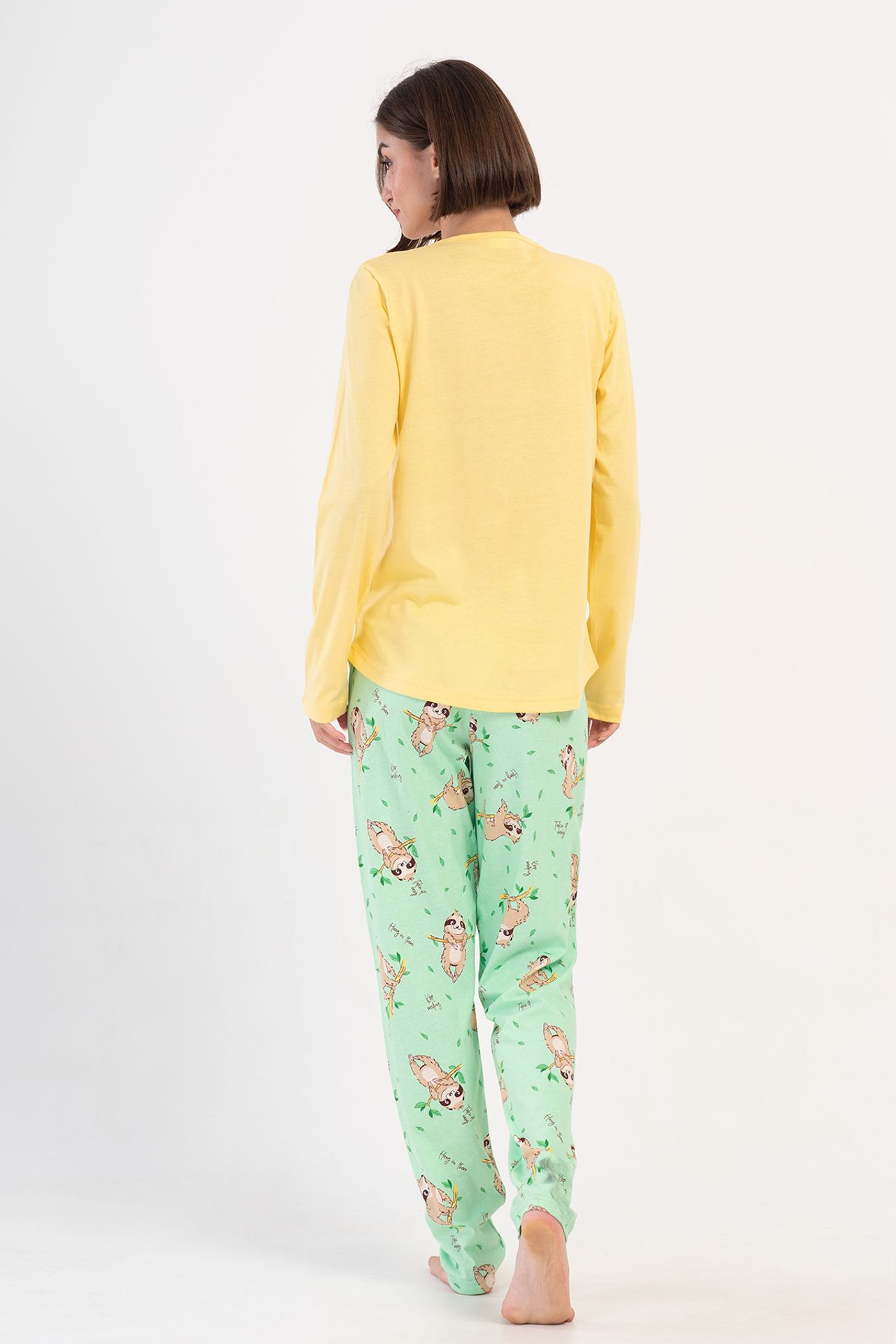 YAKE 2 Parçalı Baskılı Pijama Takımı 3