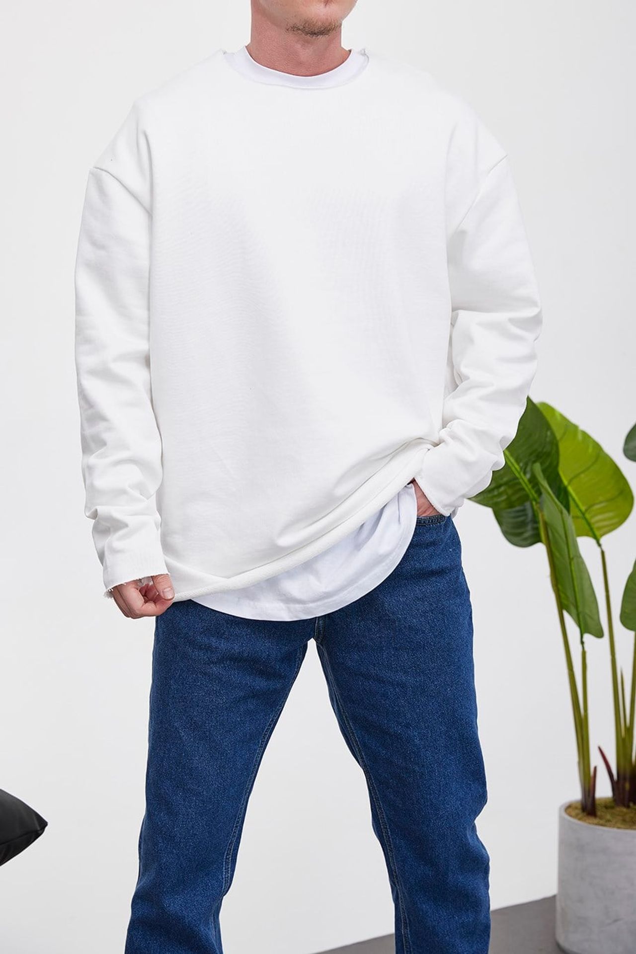 NOMARC Rahat Bisiklet Yaka Sweatshirt 1