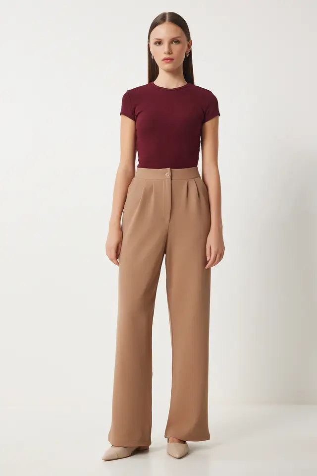 ISTANBUL High Waist Pleated Wide Leg Pants