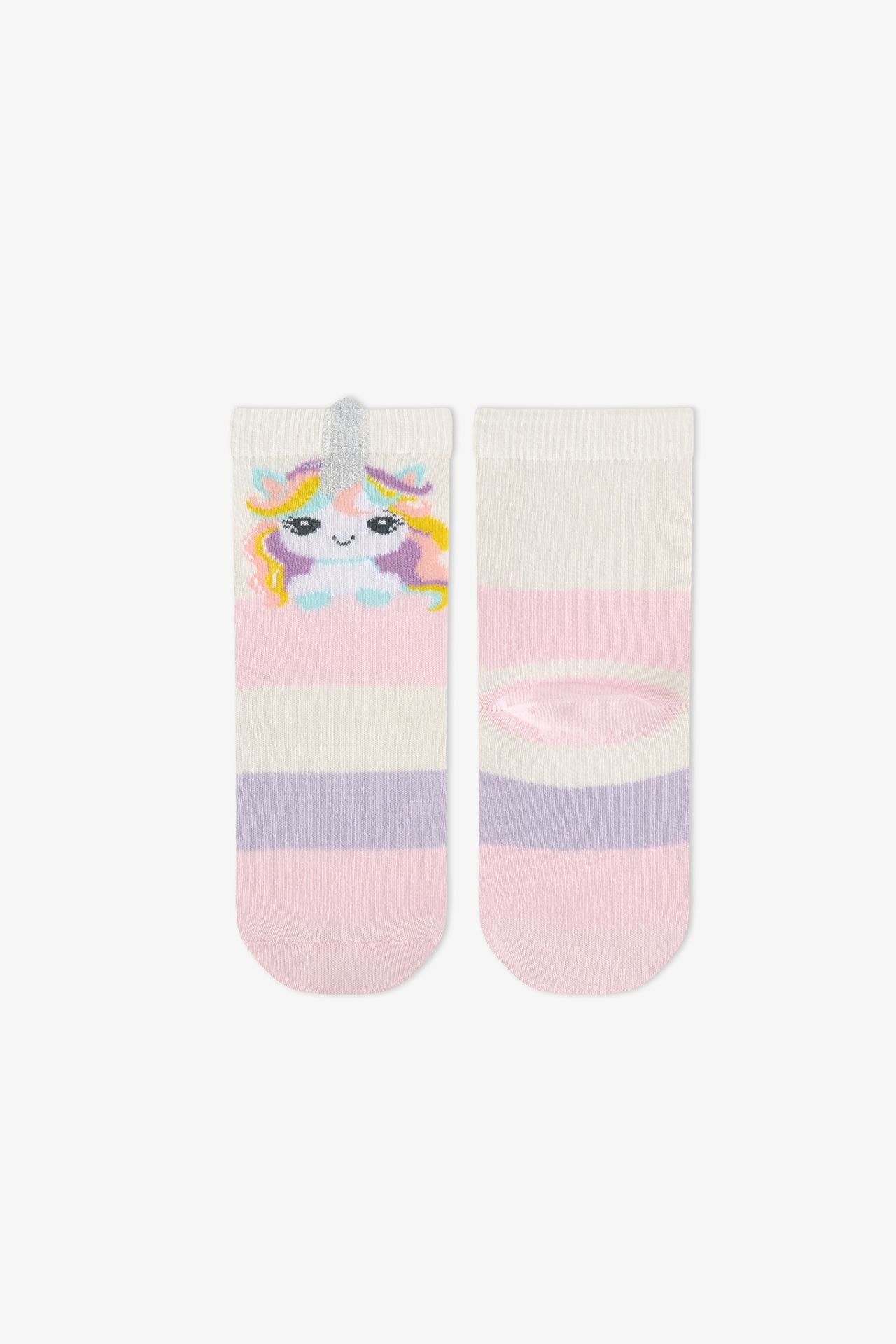 PENTI Girls' Unicorn Fantasy Cotton 2-Pack Crew Socks 2