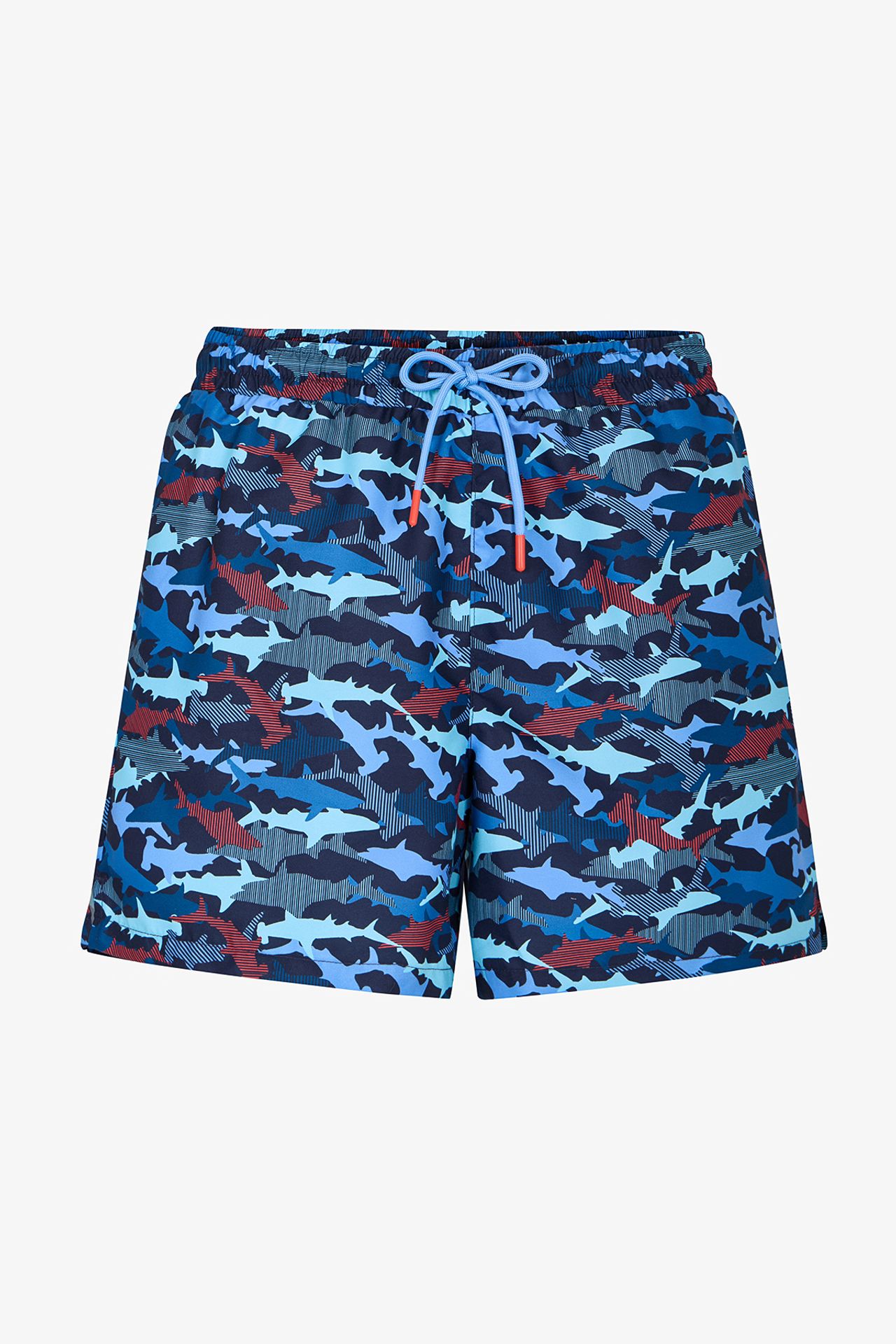 PENTI Men's Striped Fish Pattern Swim Shorts 4