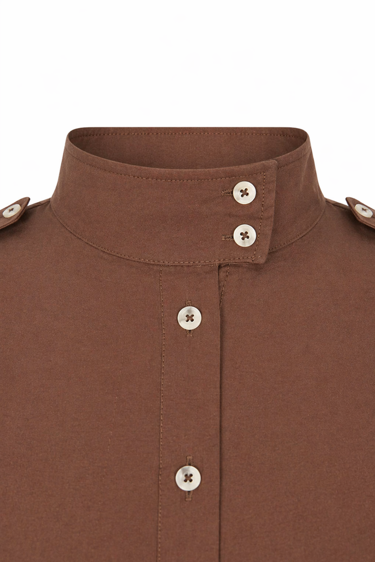 MIXRAY Mandarin Collar Button-Up Casual Shirt 2